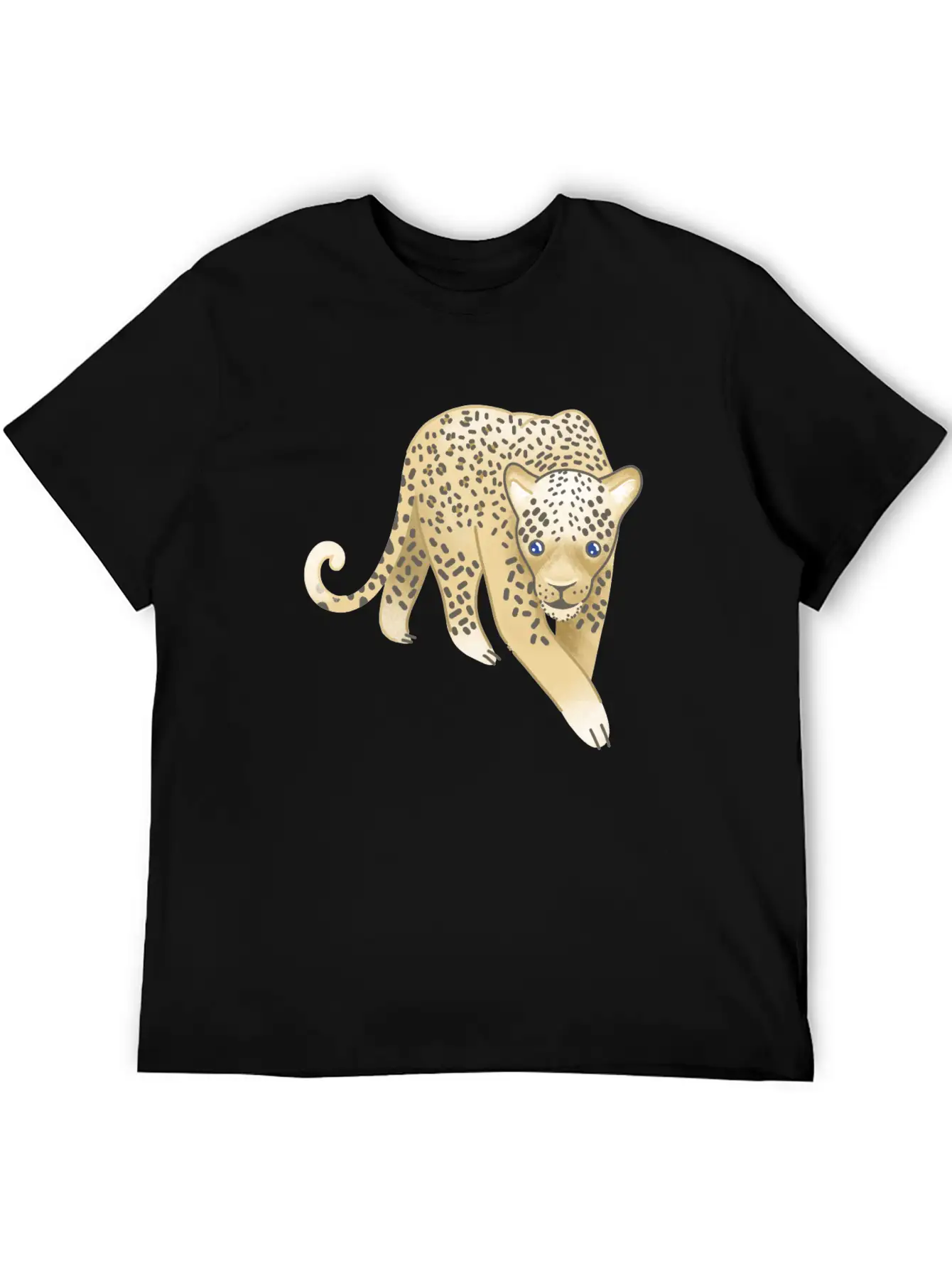 Leopard Walking Forward (Hand Drawn) Soft Cotton Short Sleeve Tee ¨C Unisex Wardrobe Staple
