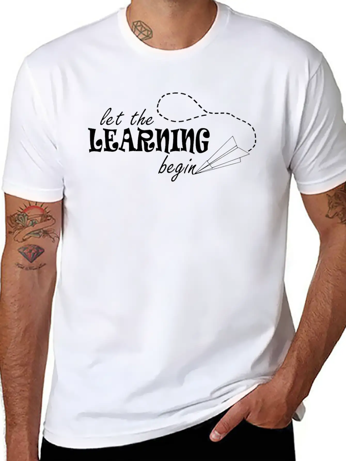Let The Learning Begin Essential Cotton Tee For Daily Outfits ¨C Unisex Style