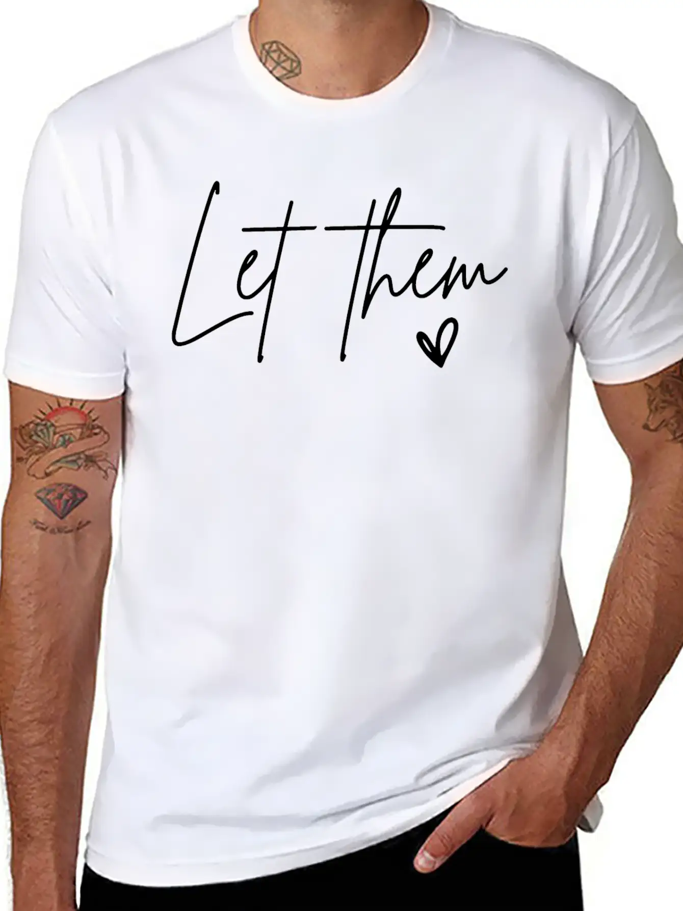 Let Them Heart Kindness Matters Essential Cotton Tee For Daily Outfits ¨C Unisex Style