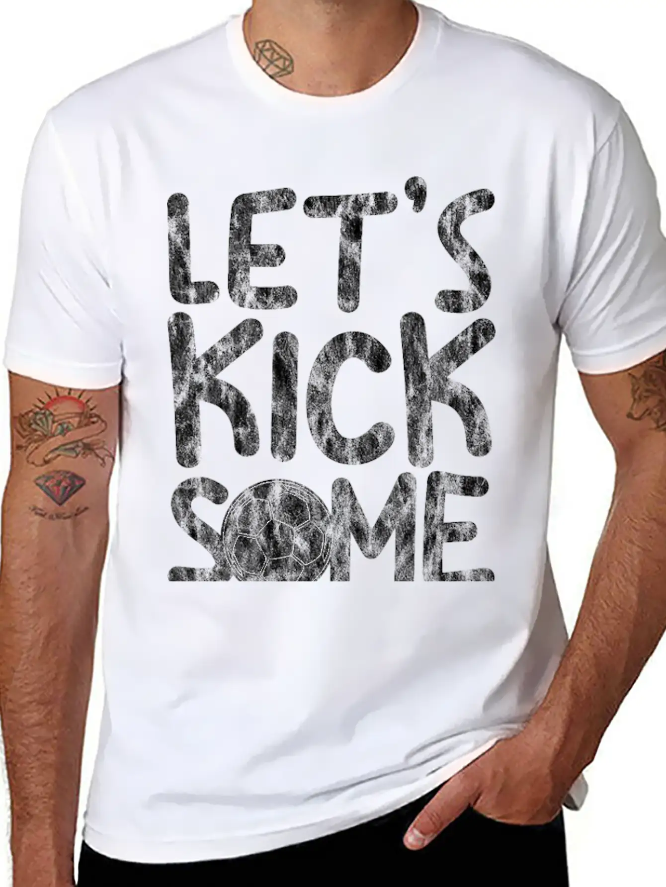 Let's Kick Some Grass 3 Basic Graphic T-Shirt ¨C Daily Comfort In Soft Cotton
