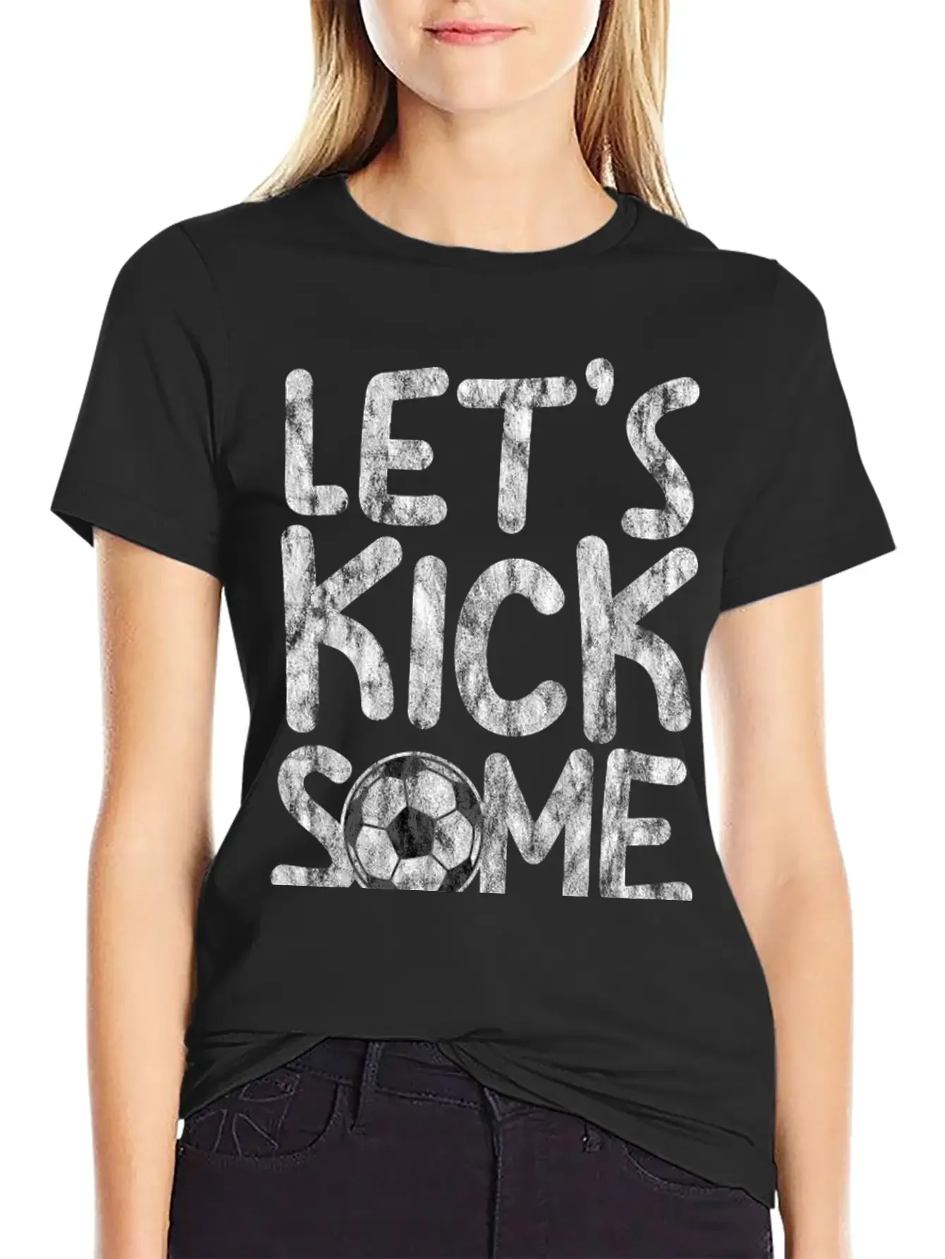 Let's Kick Some Grass 3 Basic Graphic T-Shirt ¨C Daily Comfort In Soft Cotton