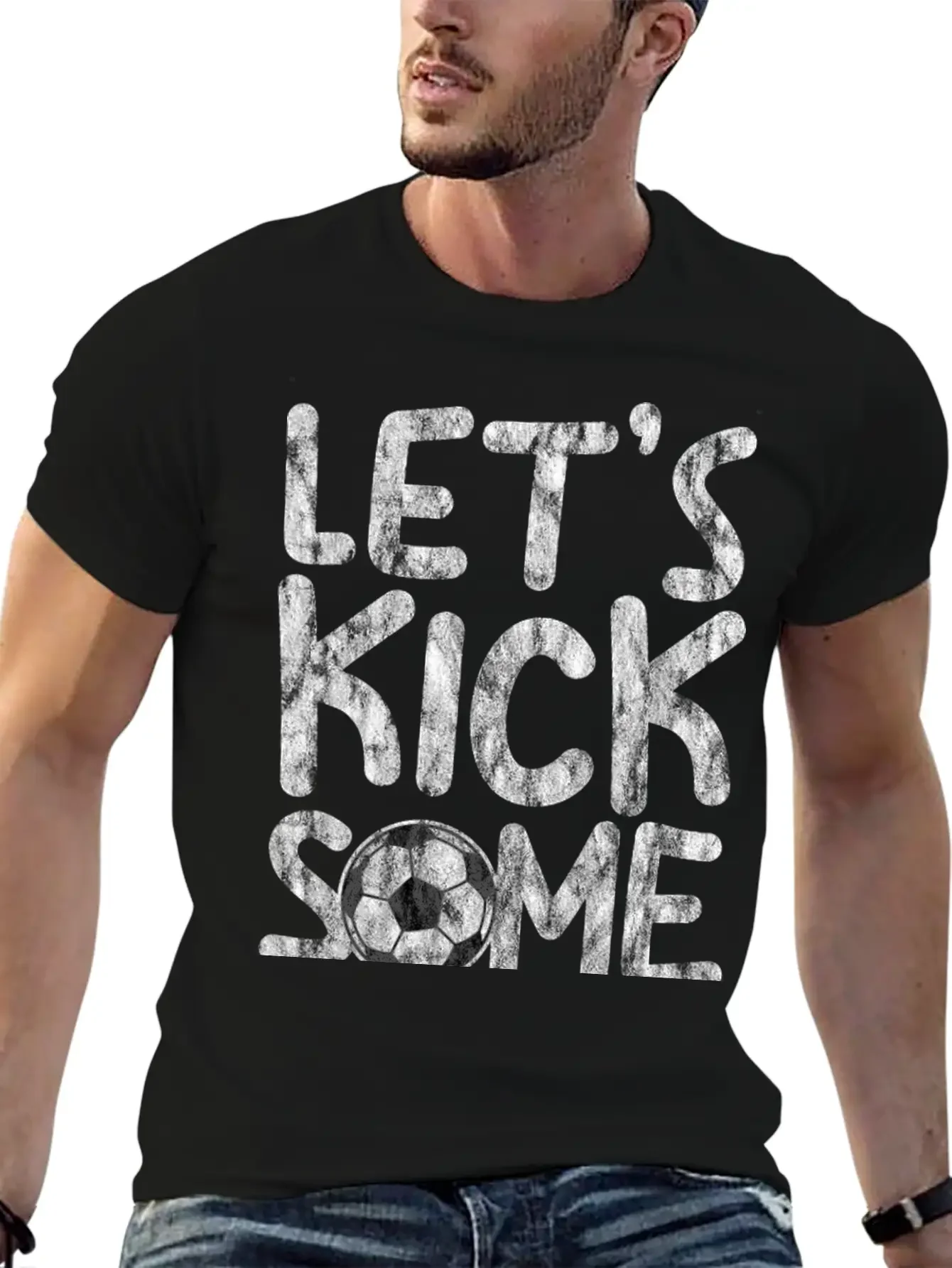 Let's Kick Some Grass 3 Basic Graphic T-Shirt ¨C Daily Comfort In Soft Cotton
