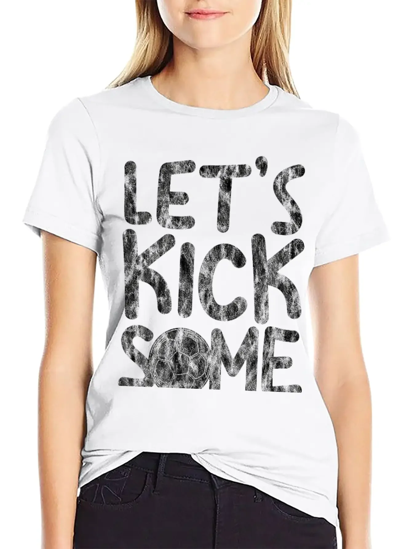 Let's Kick Some Grass 3 Basic Graphic T-Shirt ¨C Daily Comfort In Soft Cotton