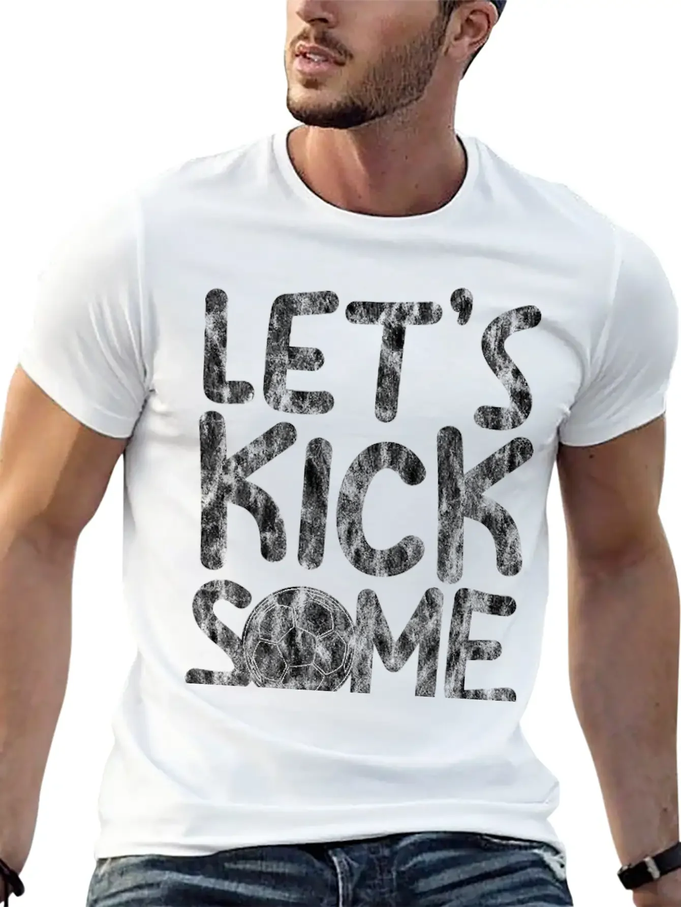 Let's Kick Some Grass 3 Basic Graphic T-Shirt ¨C Daily Comfort In Soft Cotton