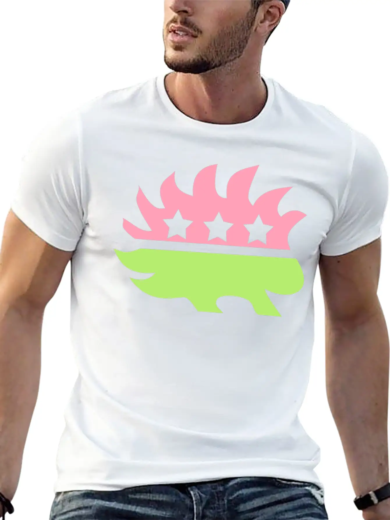 Libertarian Porcupine Transparent Background Basic Graphic T-Shirt ¨C Daily Comfort In Soft Cotton