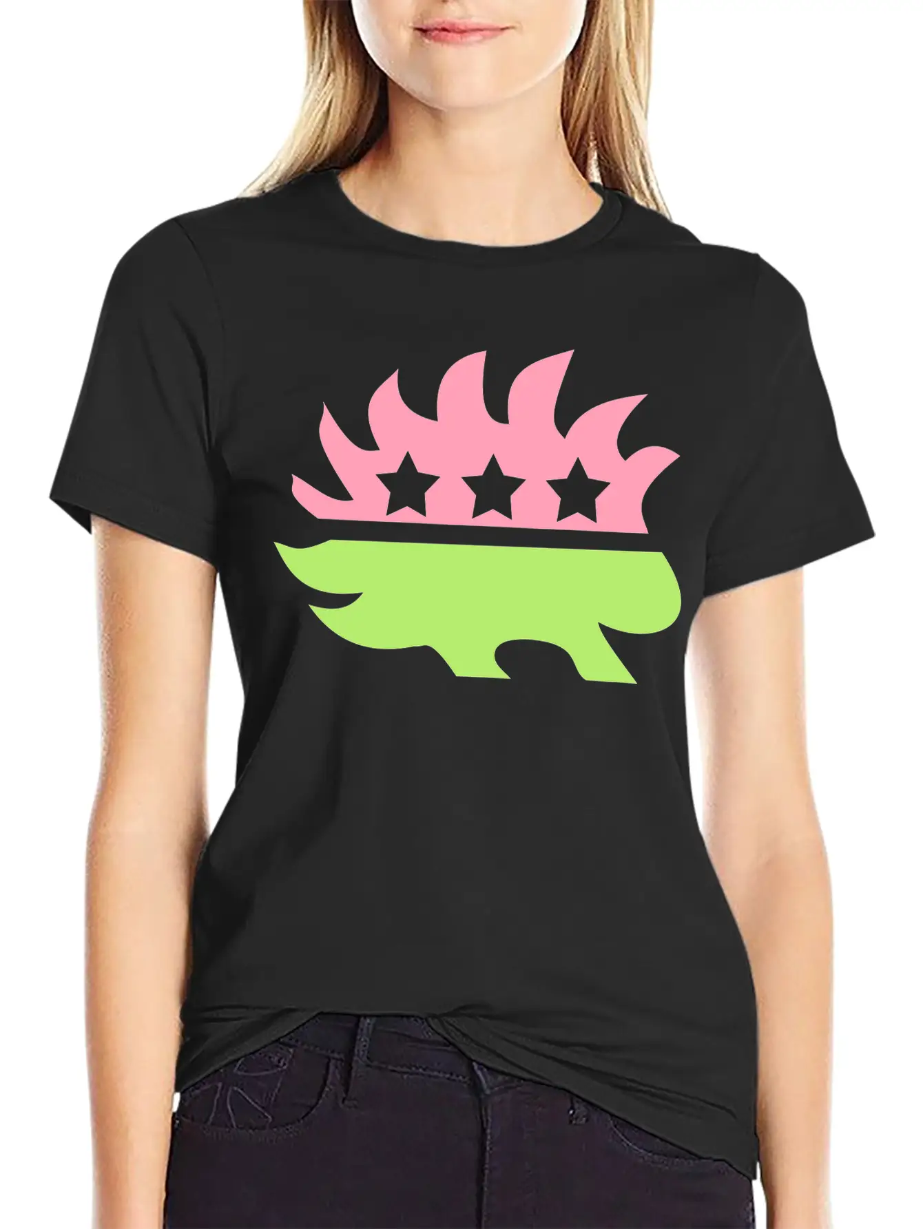 Libertarian Porcupine Transparent Background Basic Graphic T-Shirt ¨C Daily Comfort In Soft Cotton