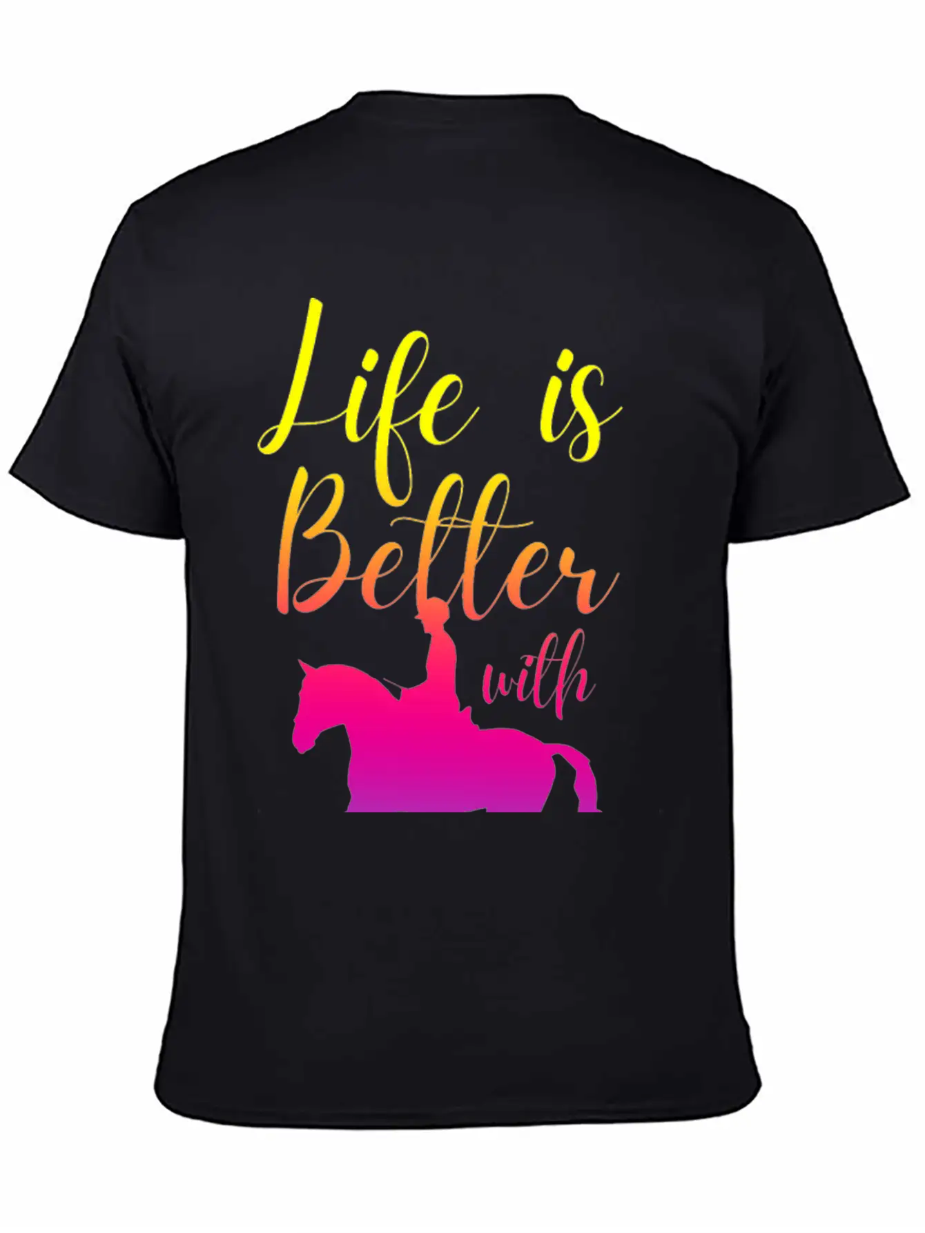 Life Is Better With Horses Basic Graphic T-Shirt ¨C Daily Comfort In Soft Cotton