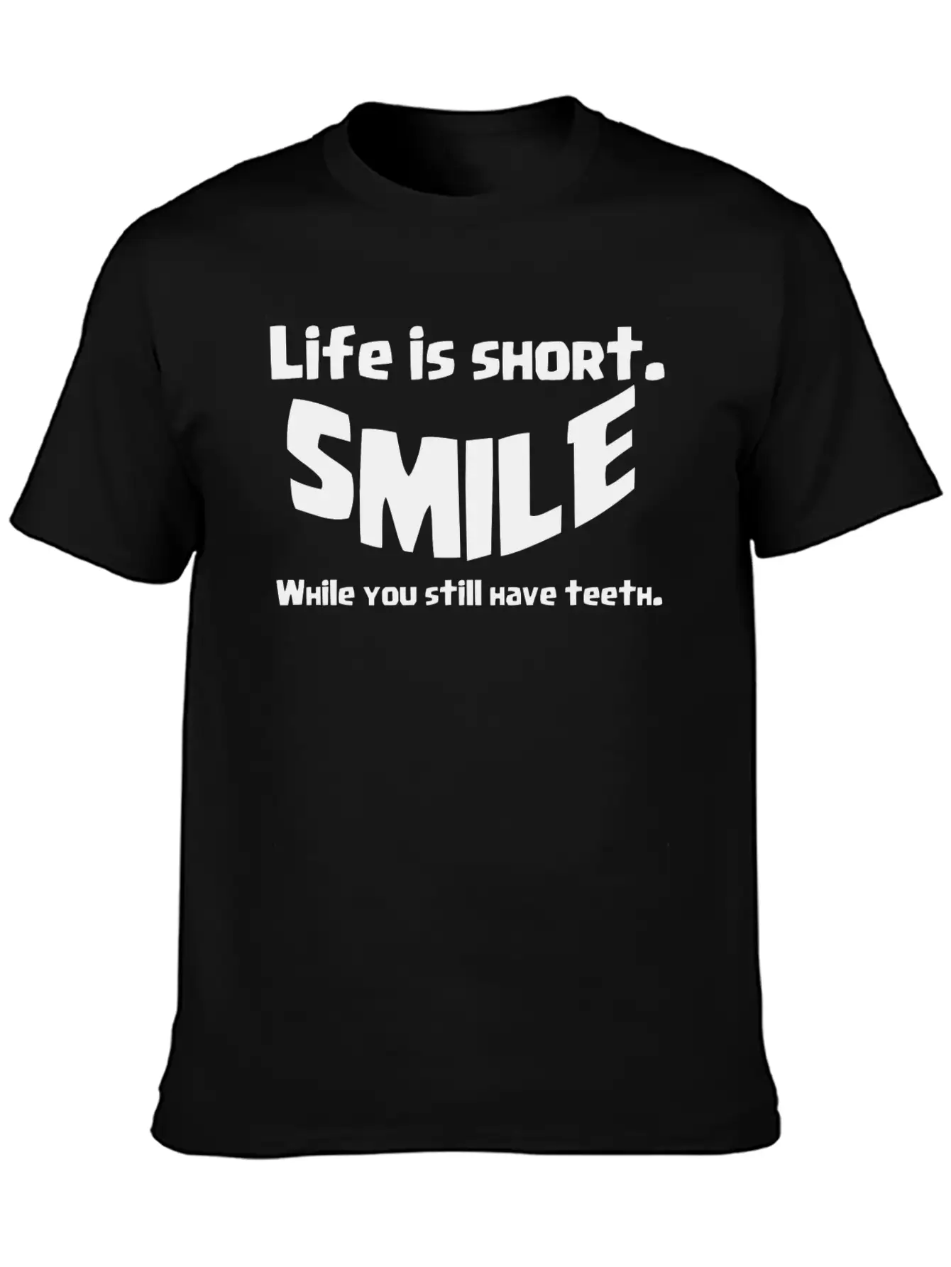 Life Short Smile Advice Wisdom Soft Cotton Short Sleeve Tee ¨C Unisex Wardrobe Staple
