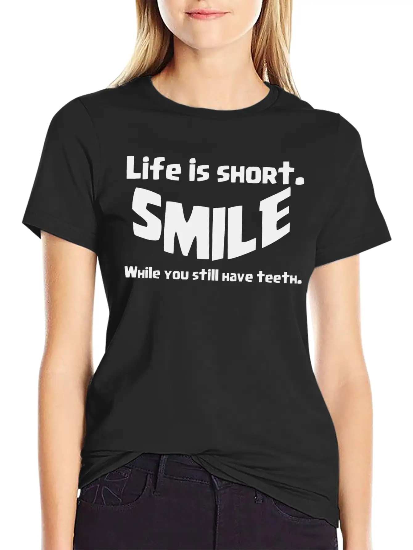 Life Short Smile Advice Wisdom Soft Cotton Short Sleeve Tee ¨C Unisex Wardrobe Staple