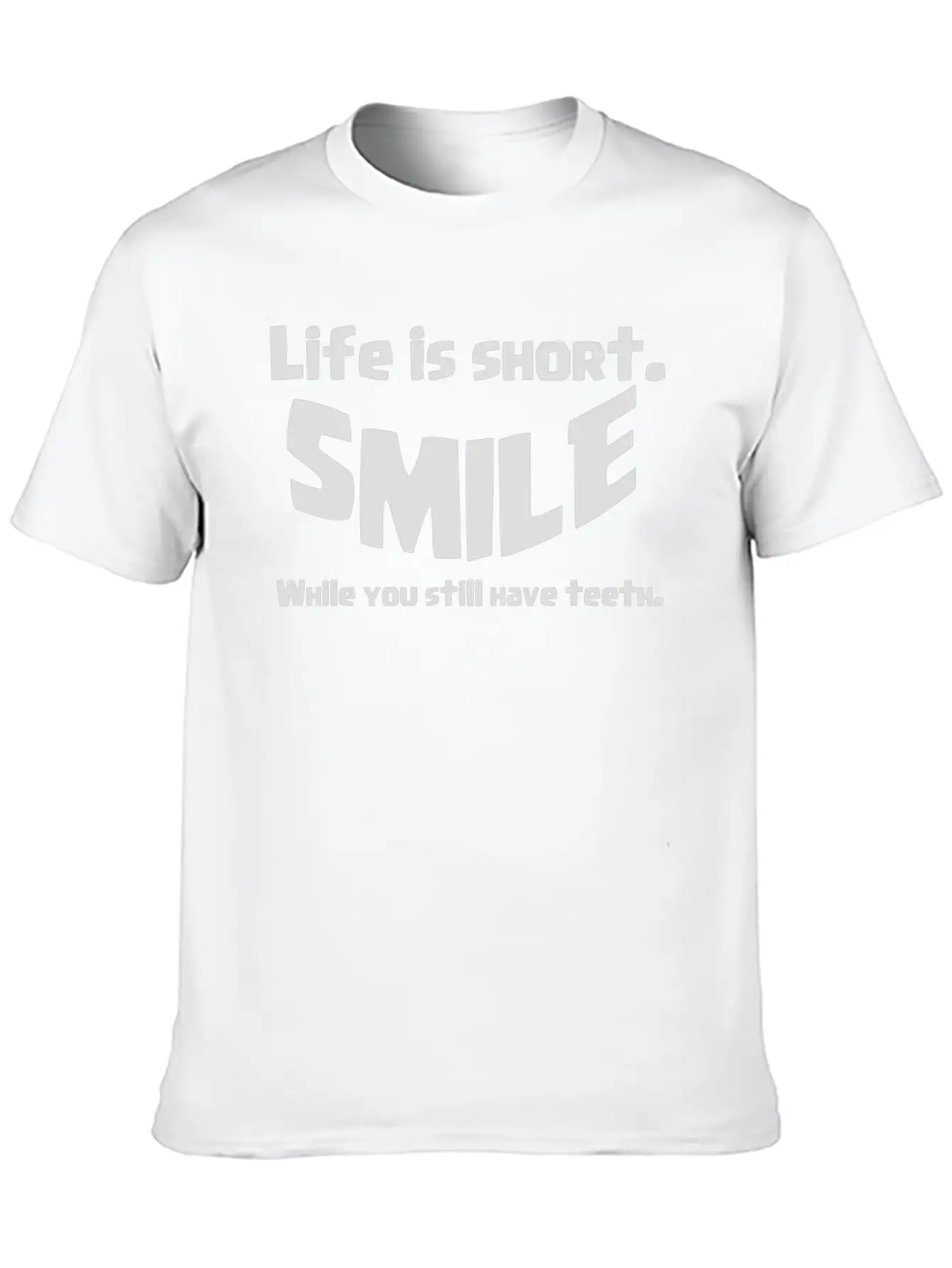 Life Short Smile Advice Wisdom Soft Cotton Short Sleeve Tee ¨C Unisex Wardrobe Staple