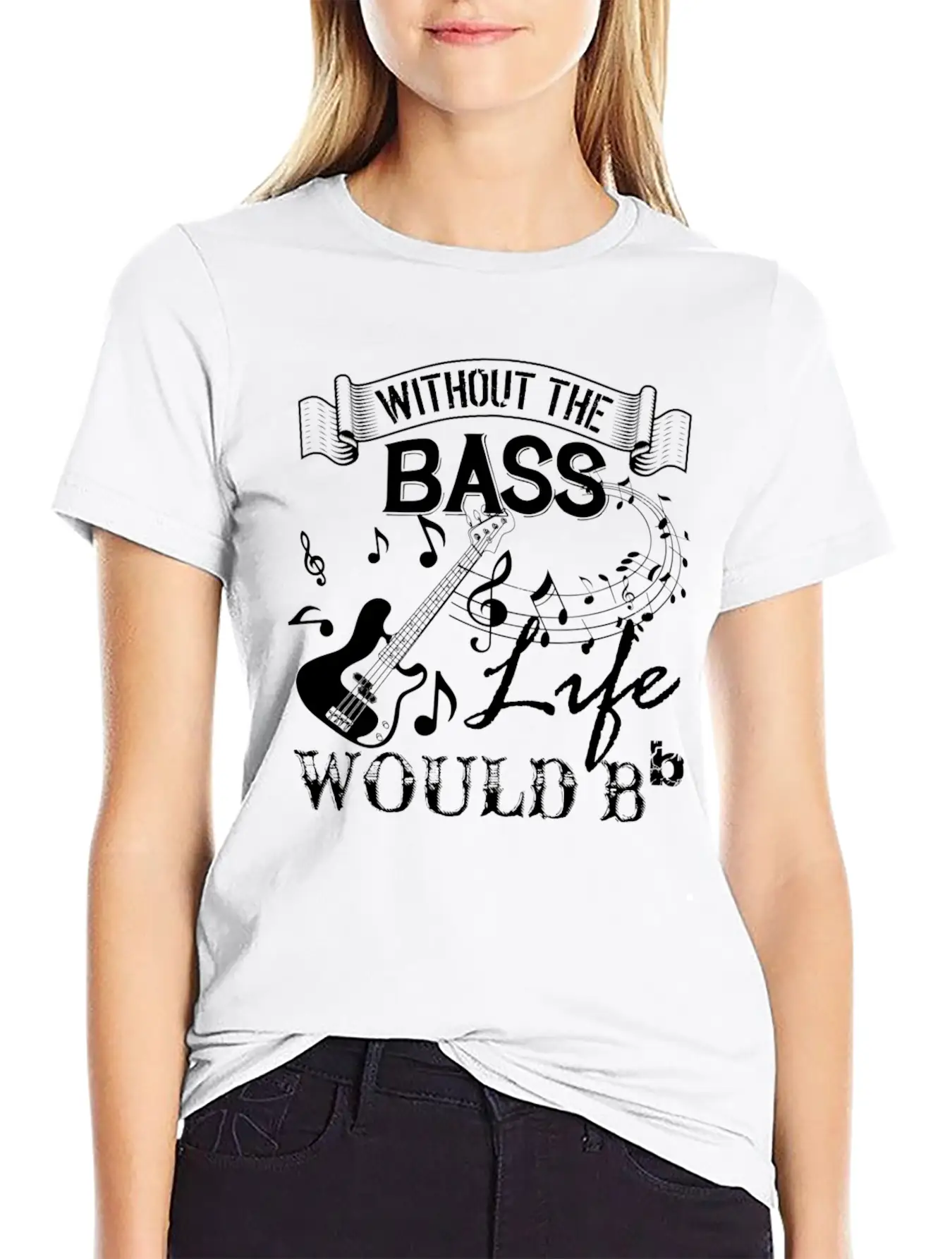 Life Without Bass Shirt Basic Graphic T-Shirt ¨C Daily Comfort In Soft Cotton