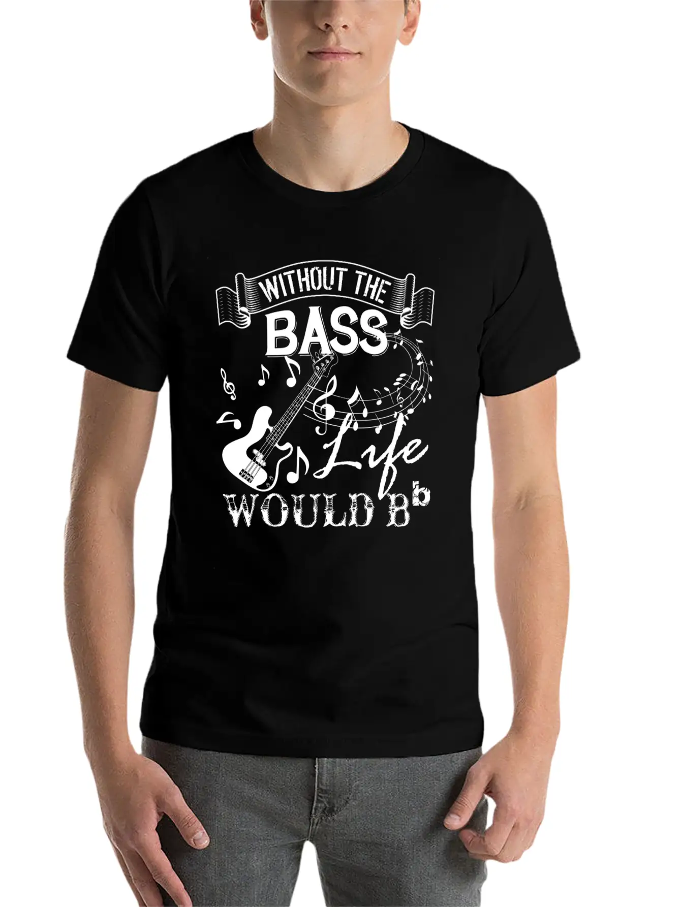 Life Without Bass Shirt Basic Graphic T-Shirt ¨C Daily Comfort In Soft Cotton