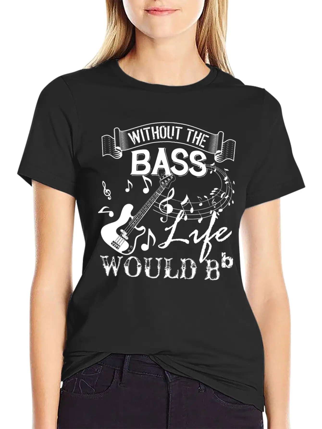 Life Without Bass Shirt Basic Graphic T-Shirt ¨C Daily Comfort In Soft Cotton