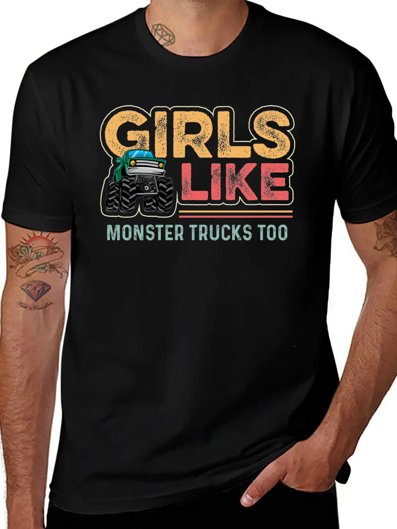 Like Monster Trucks Adventurous Gift Soft Cotton Short Sleeve Tee ¨C Unisex Wardrobe Staple