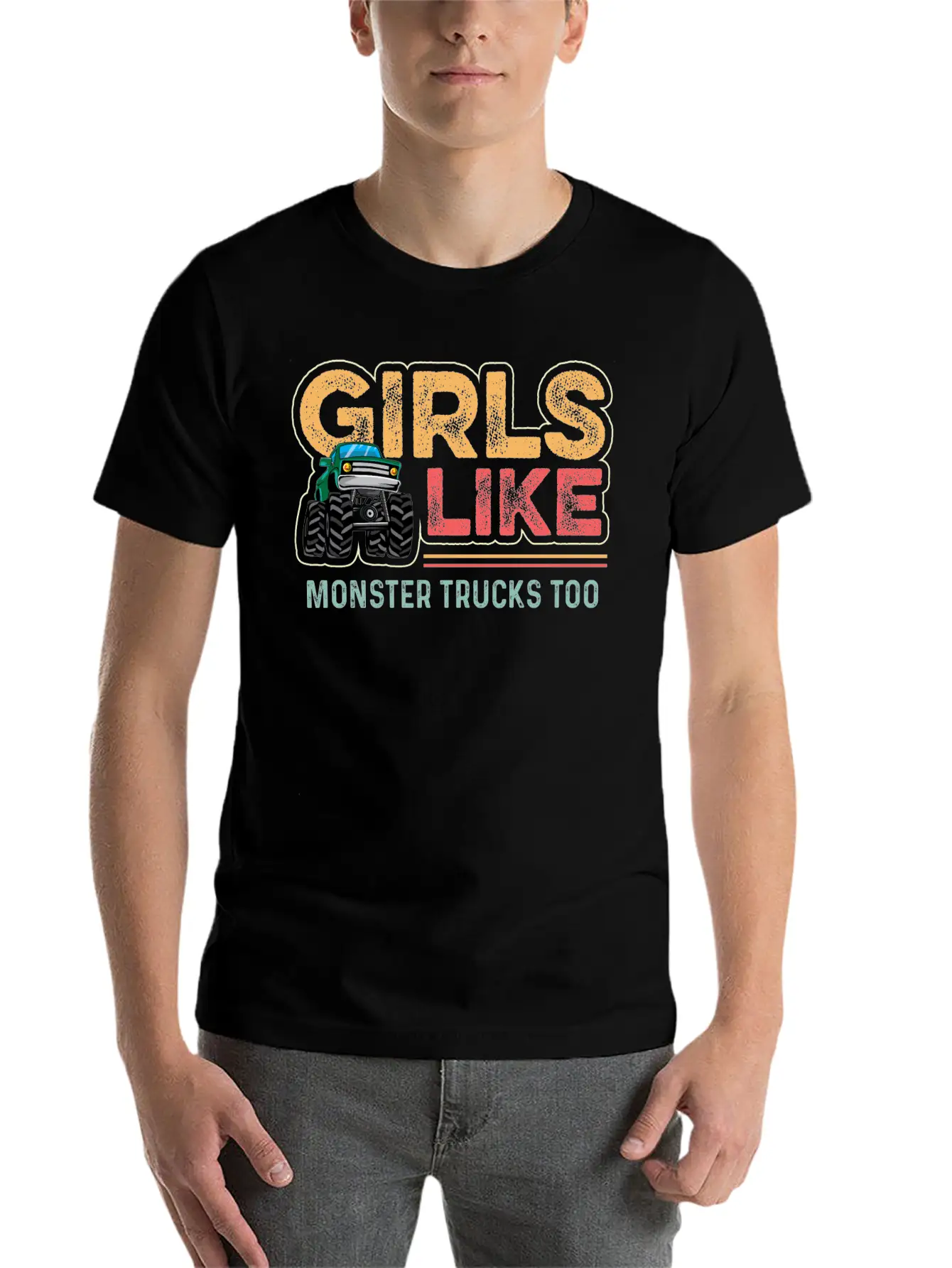 Like Monster Trucks Adventurous Gift Soft Cotton Short Sleeve Tee ¨C Unisex Wardrobe Staple