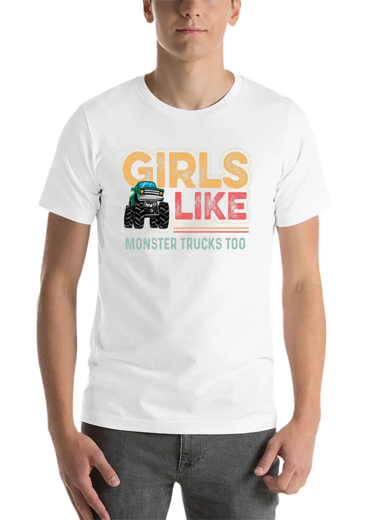 Like Monster Trucks Adventurous Gift Soft Cotton Short Sleeve Tee ¨C Unisex Wardrobe Staple