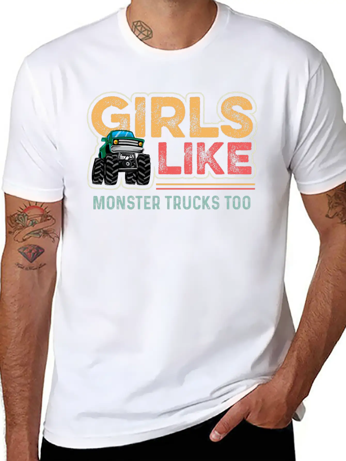 Like Monster Trucks Adventurous Gift Soft Cotton Short Sleeve Tee ¨C Unisex Wardrobe Staple