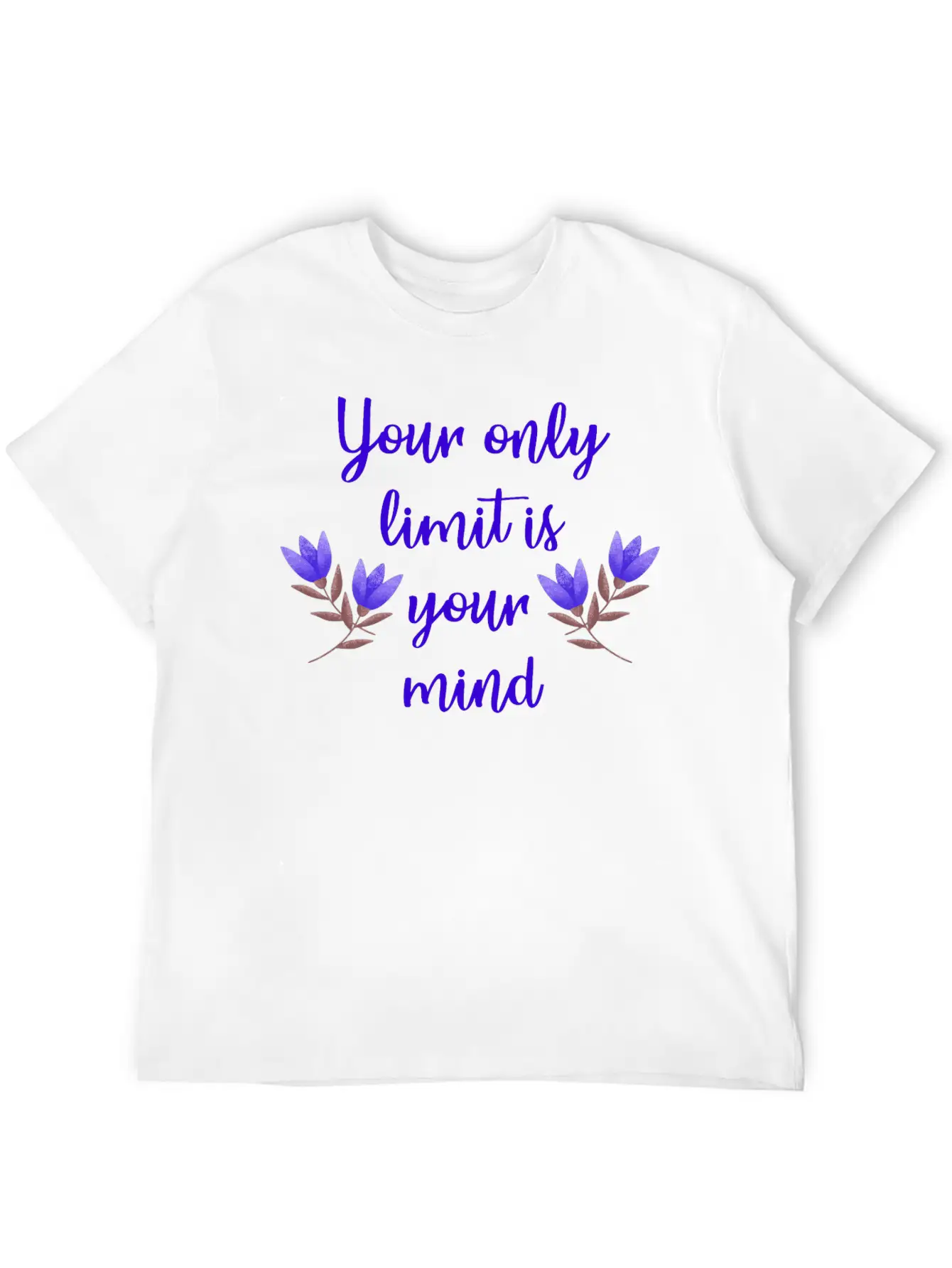Limit Is Your Mind Inspirational Quote Inner Peace Essential Cotton Tee For Daily Outfits ¨C Unisex Style