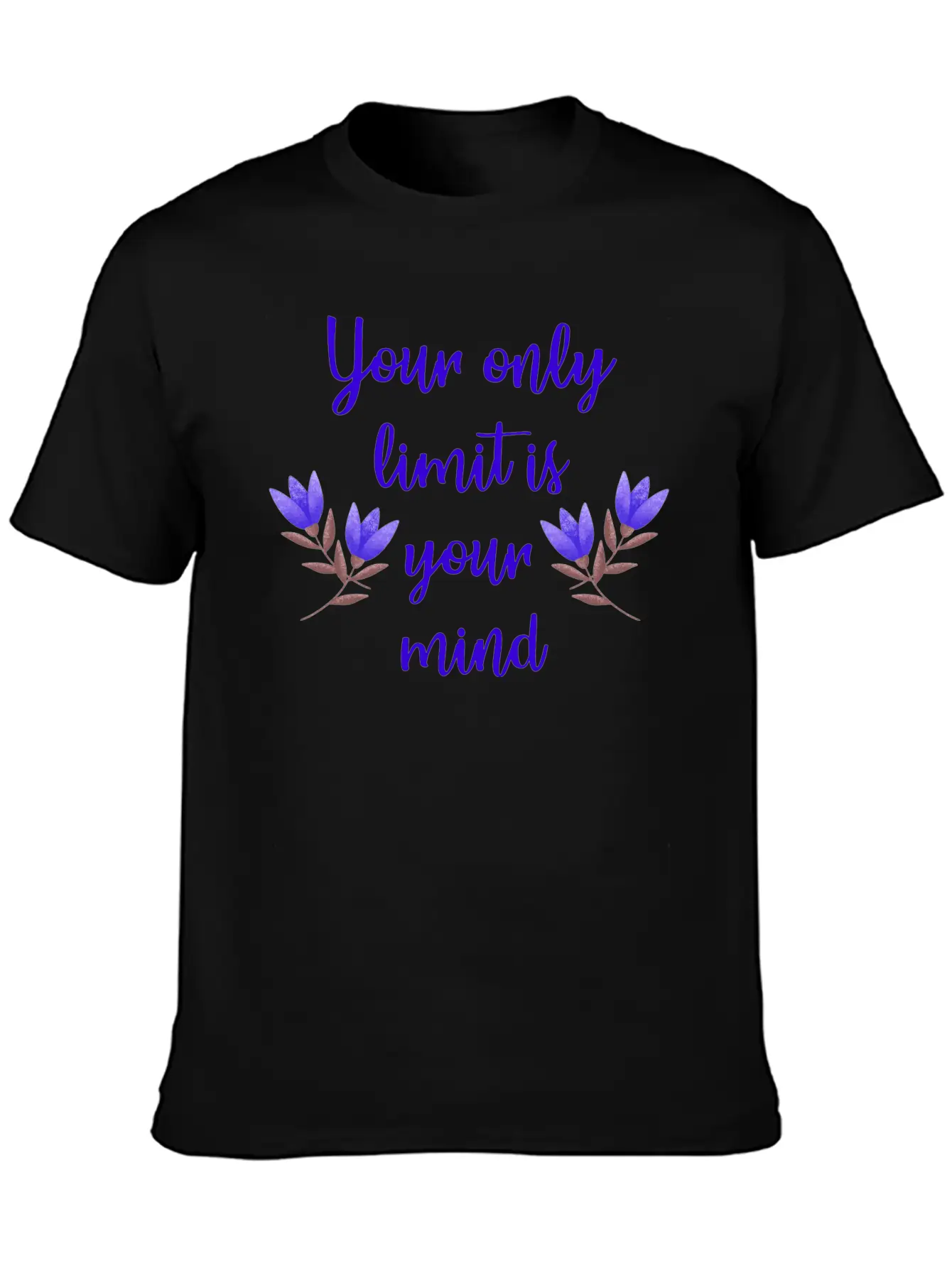 Limit Is Your Mind Inspirational Quote Inner Peace Essential Cotton Tee For Daily Outfits ¨C Unisex Style