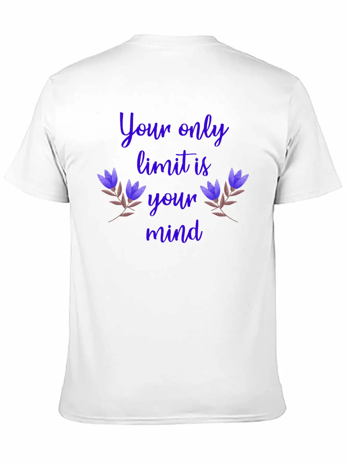 Limit Is Your Mind Inspirational Quote Inner Peace Essential Cotton Tee For Daily Outfits ¨C Unisex Style