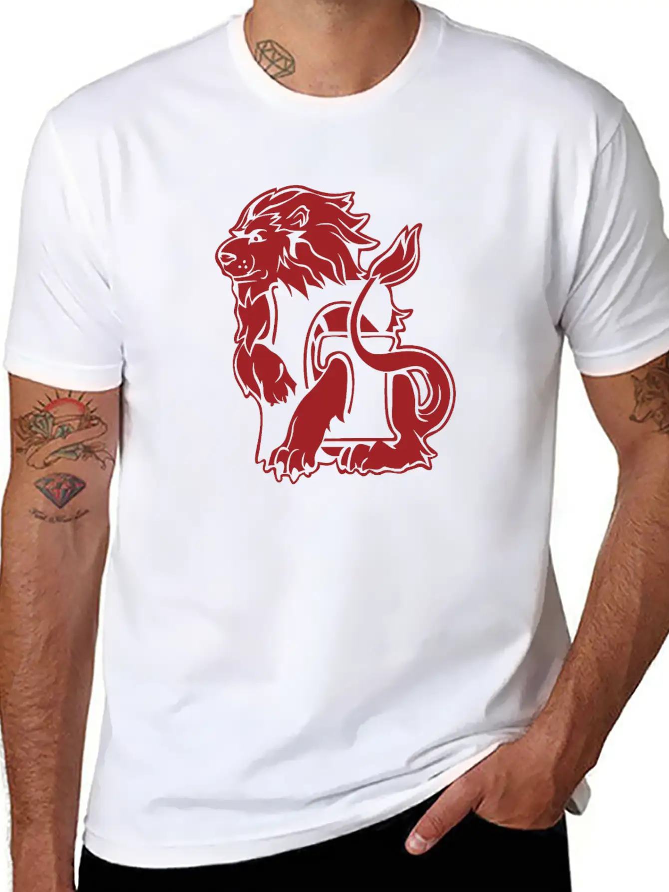 Lion Basic Graphic T-Shirt ¨C Daily Comfort In Soft Cotton