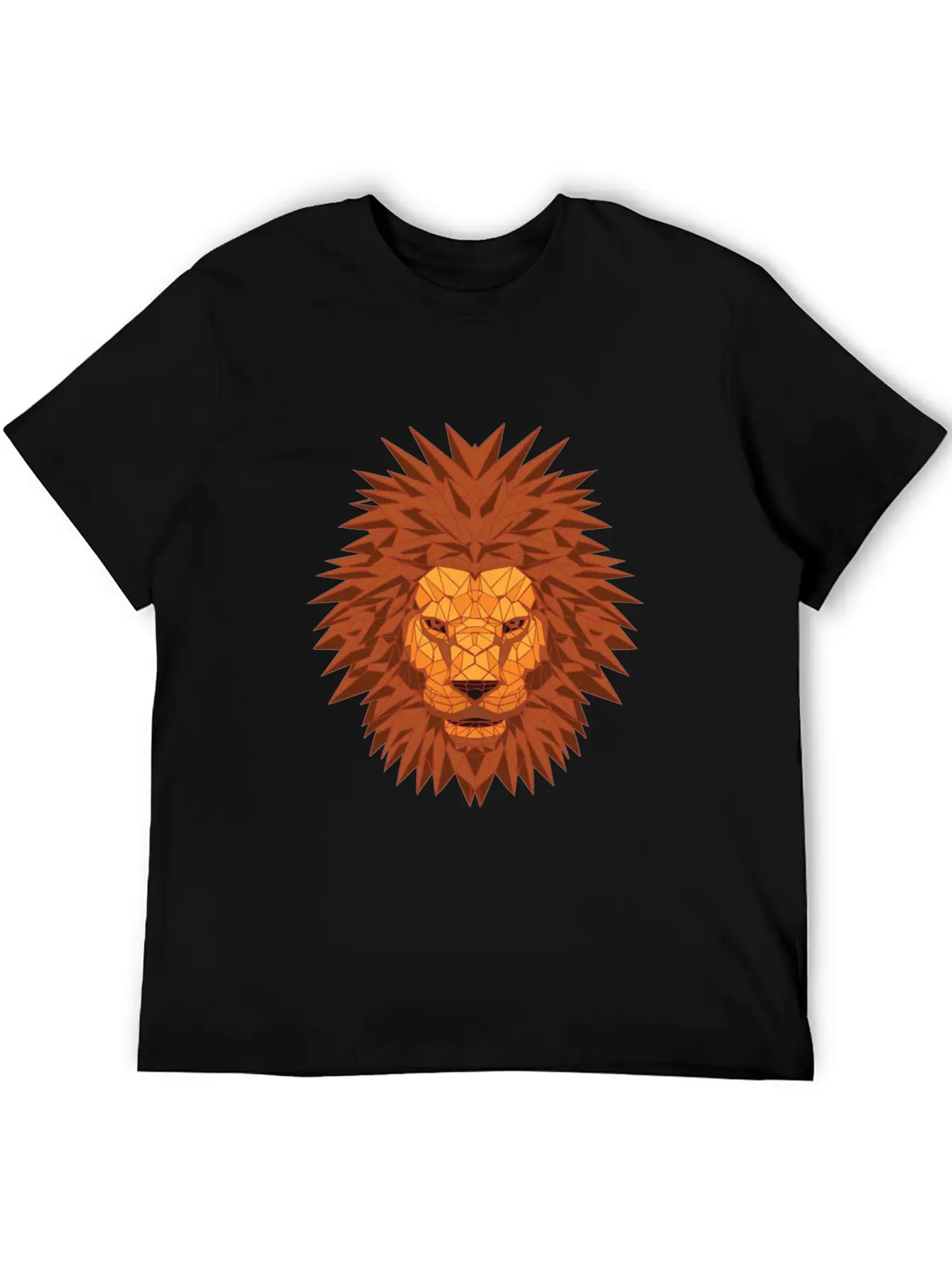 Lion Head Polygon Lion In Bright Colors Fierce Soft Cotton Short Sleeve Tee ¨C Unisex Wardrobe Staple