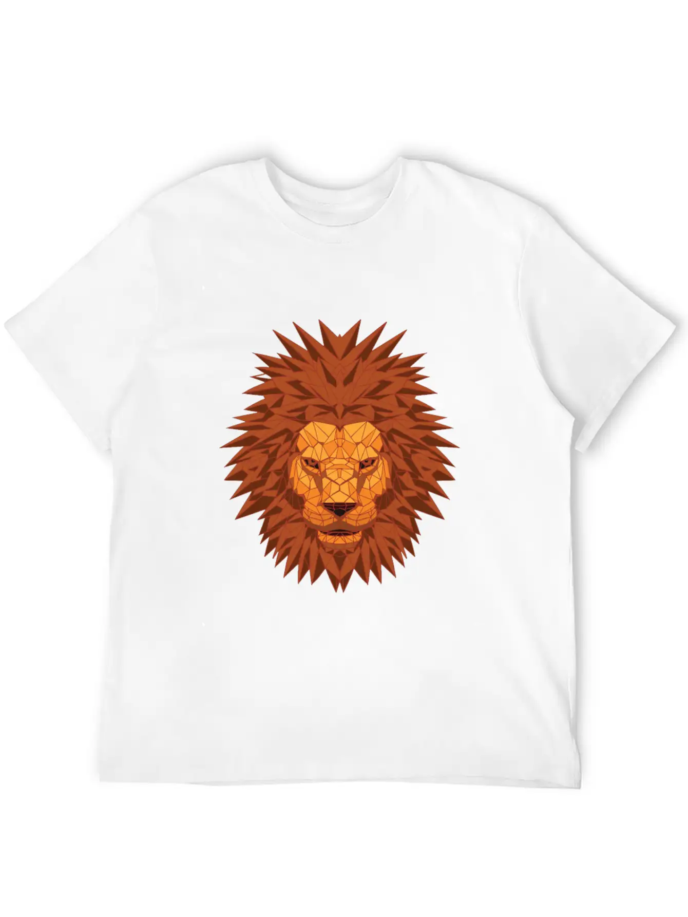Lion Head Polygon Lion In Bright Colors Fierce Soft Cotton Short Sleeve Tee ¨C Unisex Wardrobe Staple