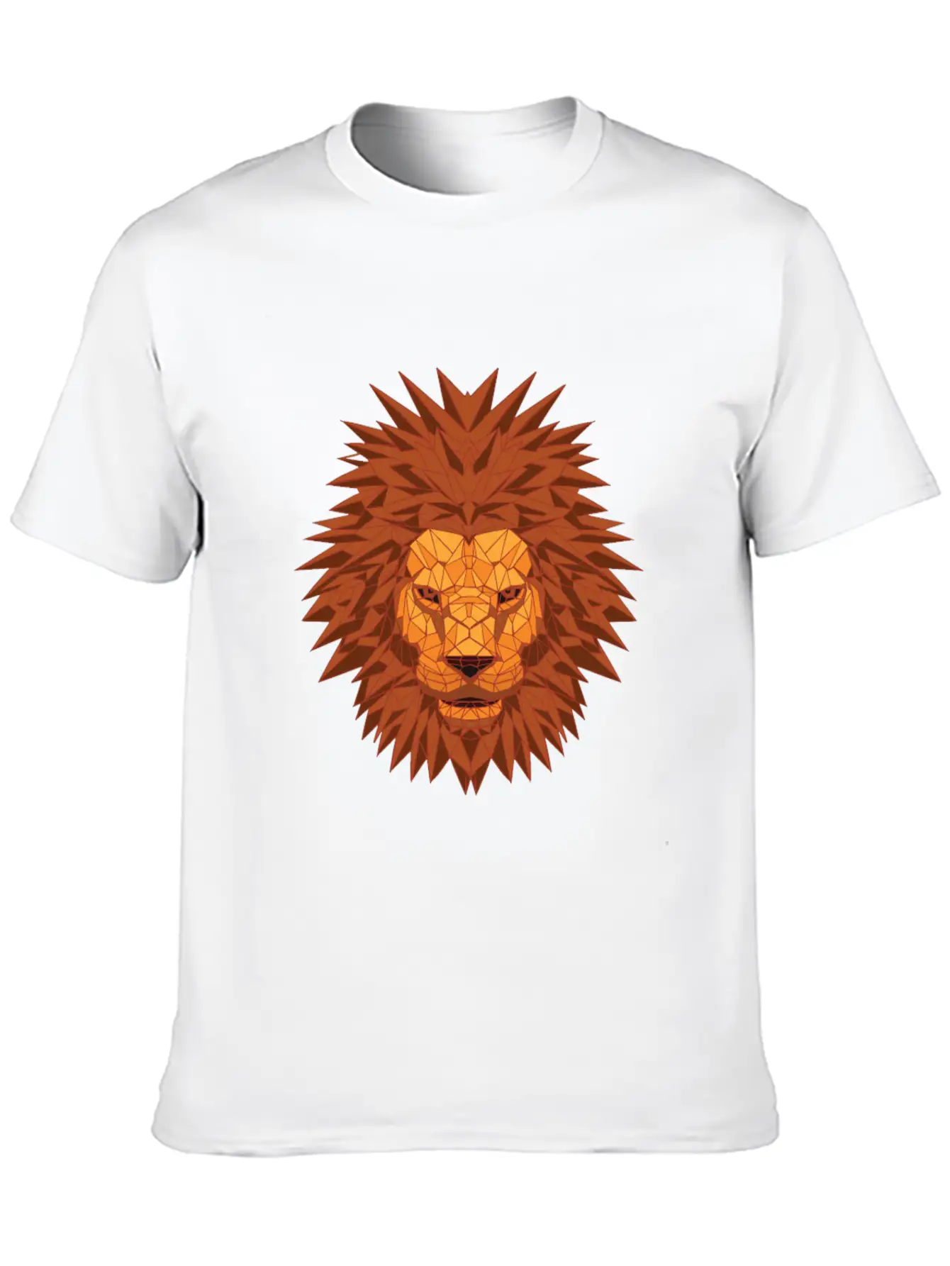 Lion Head Polygon Lion In Bright Colors Fierce Soft Cotton Short Sleeve Tee ¨C Unisex Wardrobe Staple