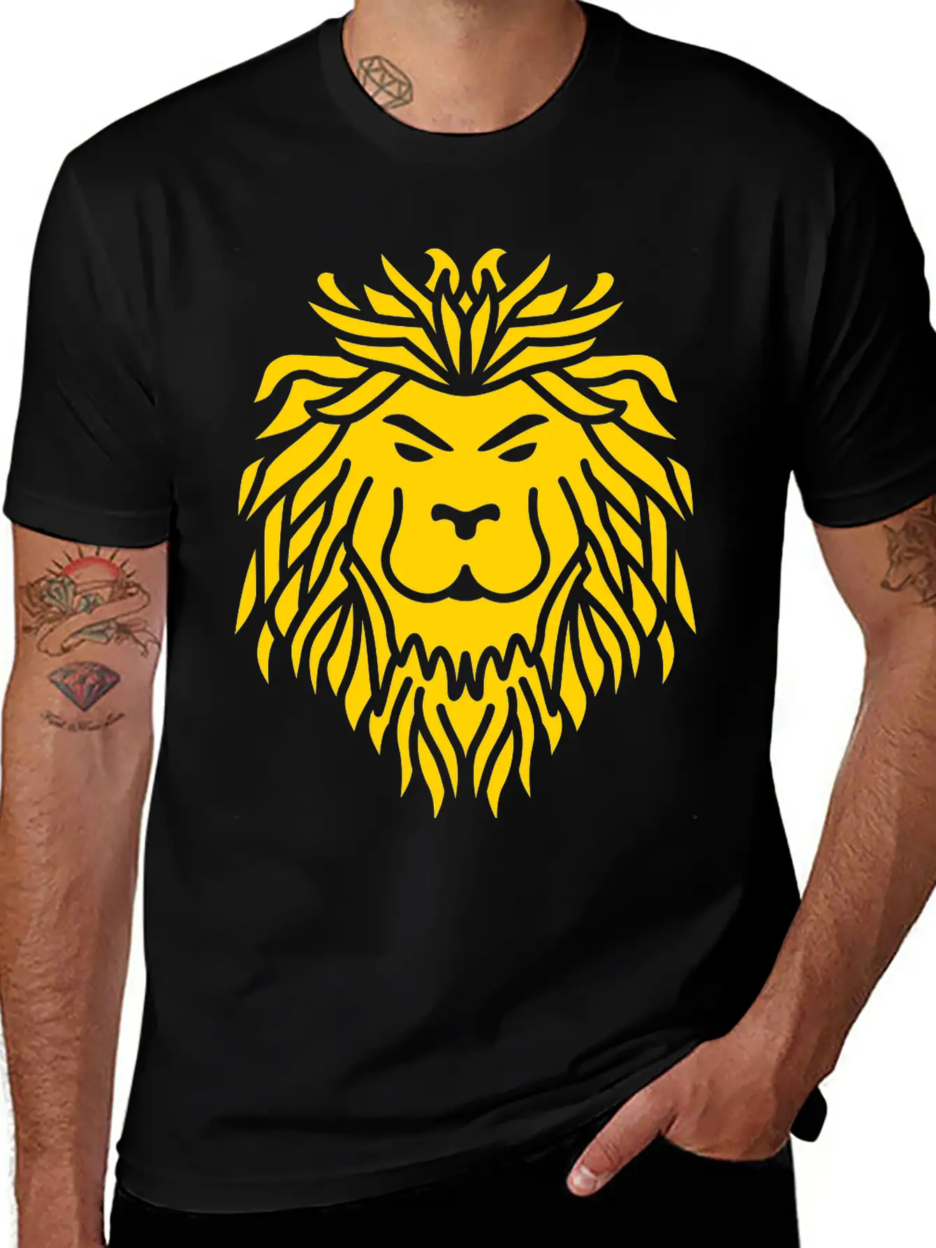 Lion Tribal Basic Graphic T-Shirt ¨C Daily Comfort In Soft Cotton