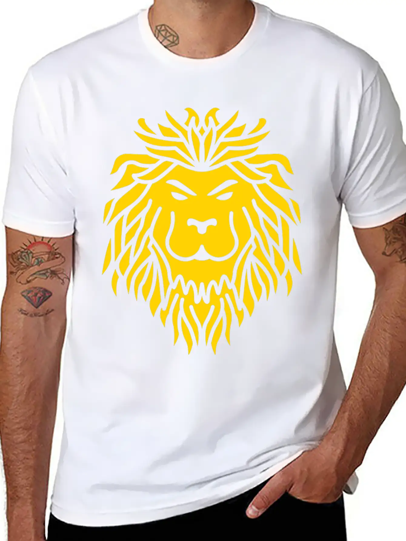 Lion Tribal Basic Graphic T-Shirt ¨C Daily Comfort In Soft Cotton