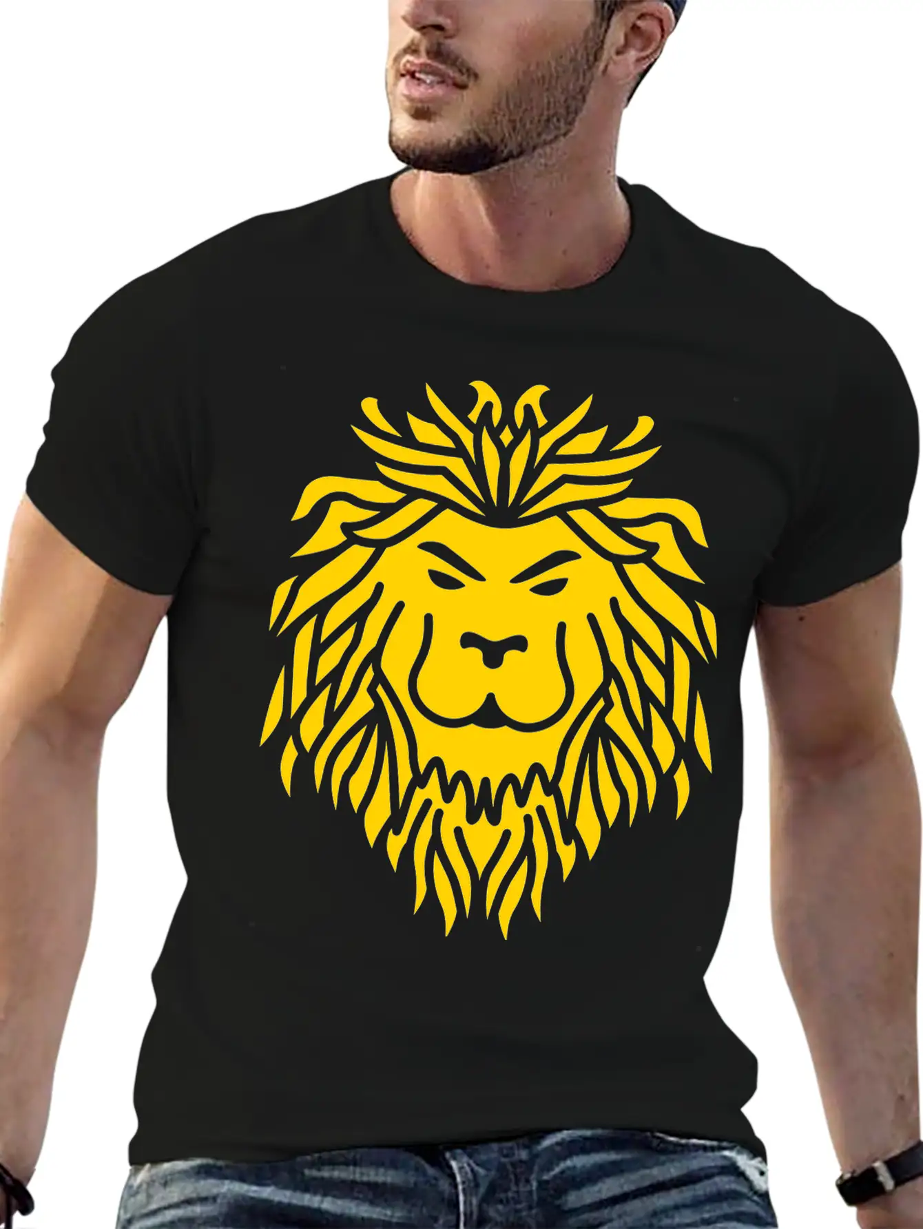 Lion Tribal Basic Graphic T-Shirt ¨C Daily Comfort In Soft Cotton
