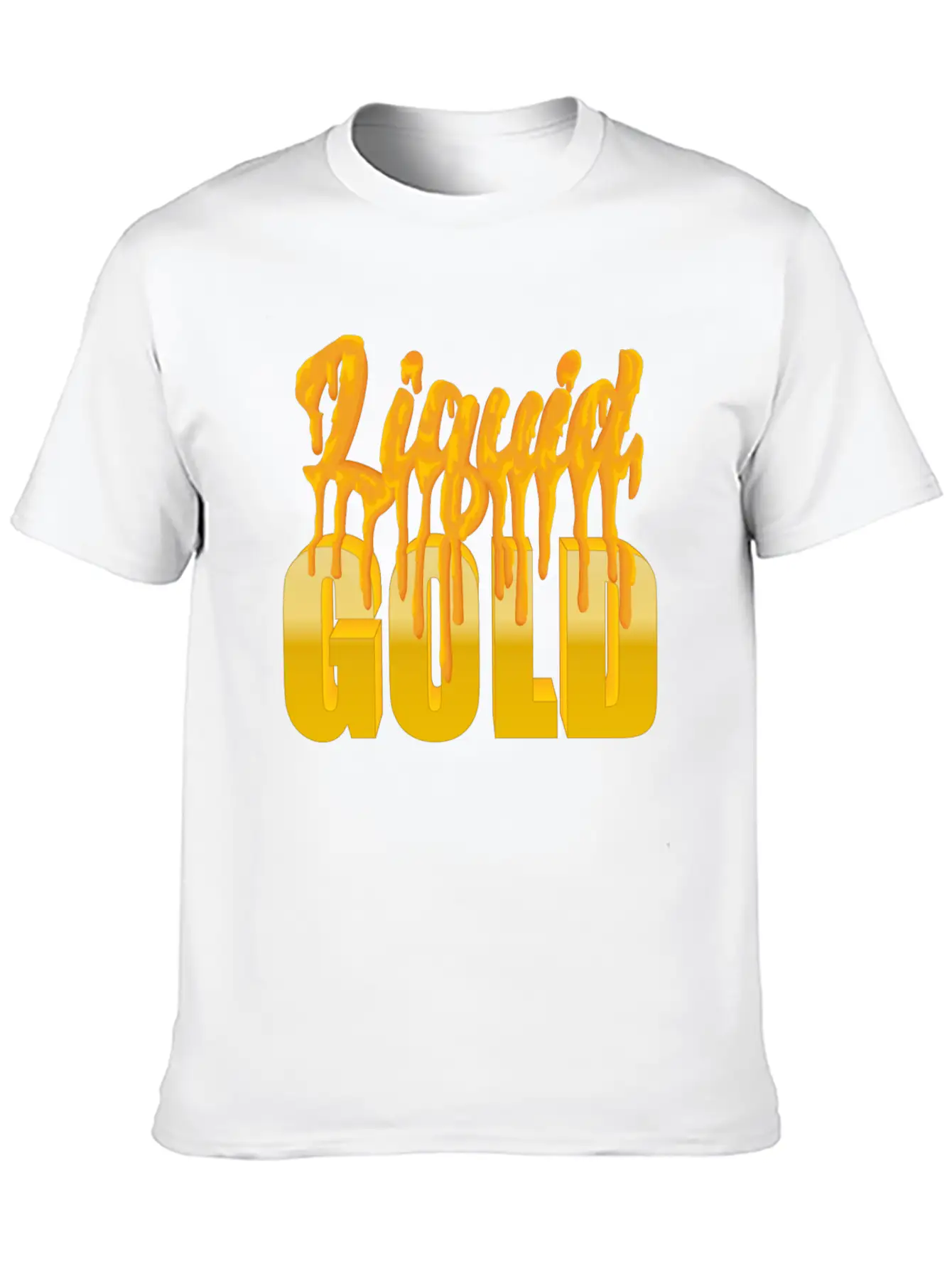 Liquid Gold - Flowing Gold Basic Graphic T-Shirt ¨C Daily Comfort In Soft Cotton