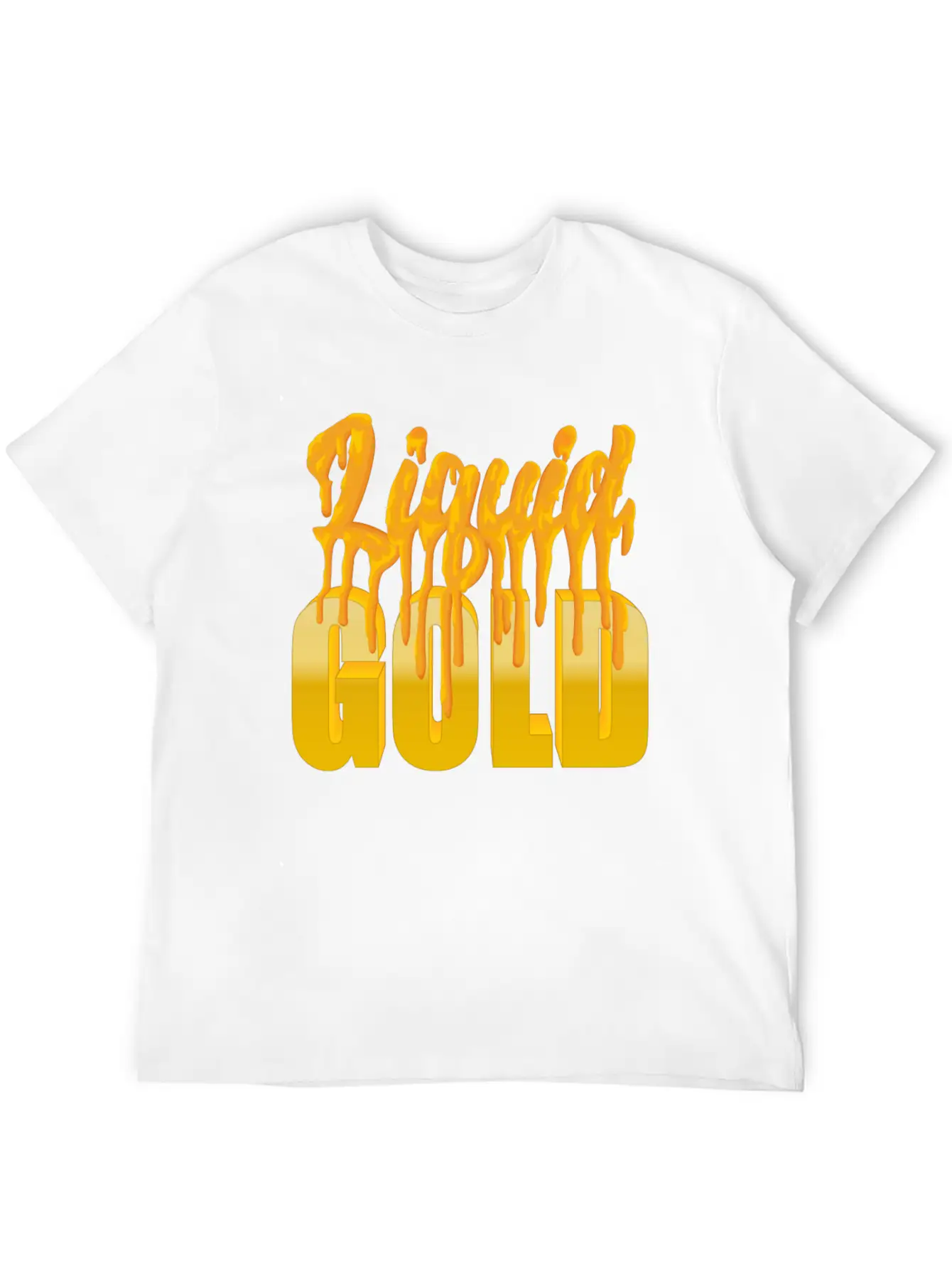 Liquid Gold - Flowing Gold Basic Graphic T-Shirt ¨C Daily Comfort In Soft Cotton