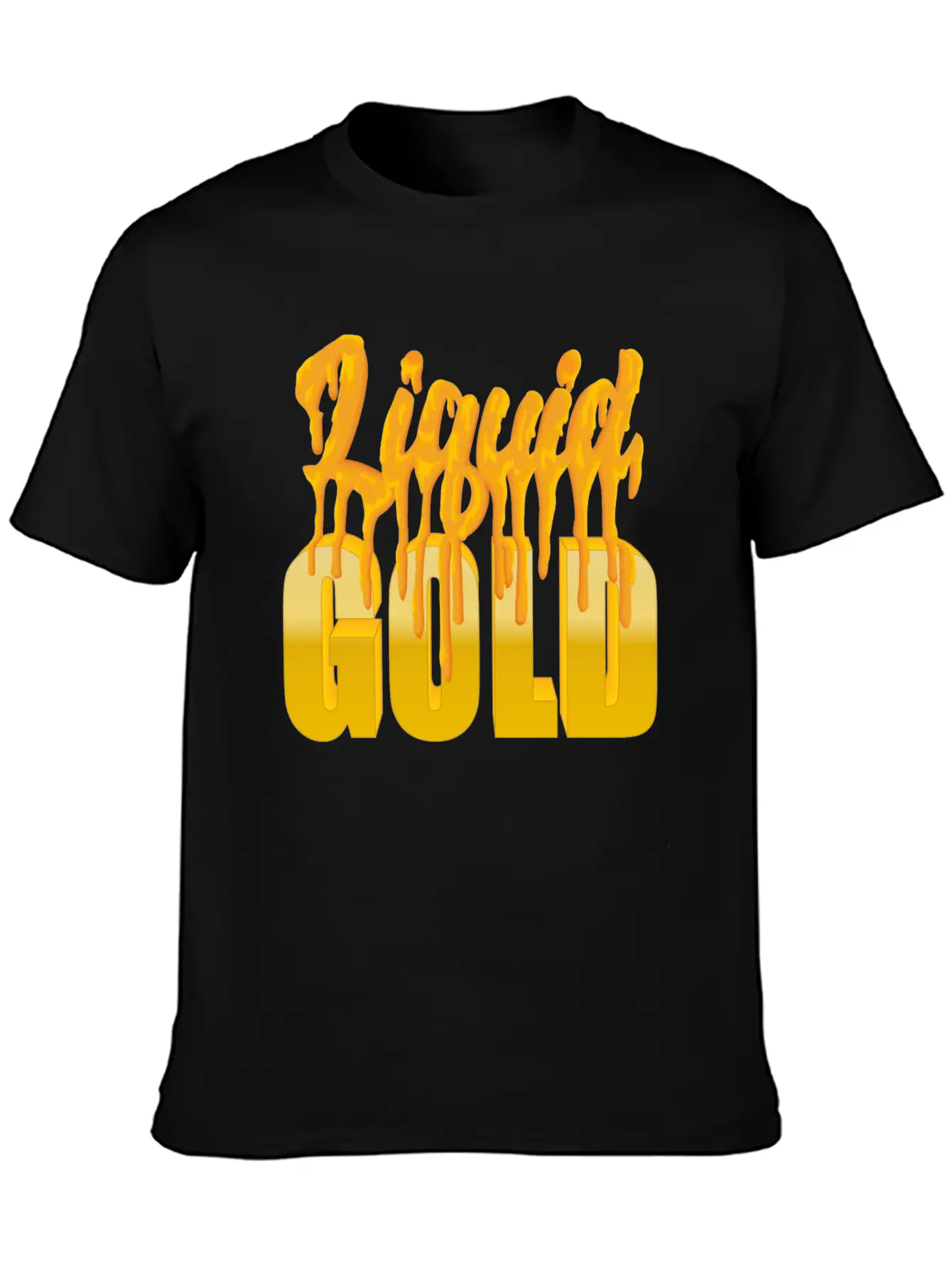Liquid Gold - Flowing Gold Basic Graphic T-Shirt ¨C Daily Comfort In Soft Cotton