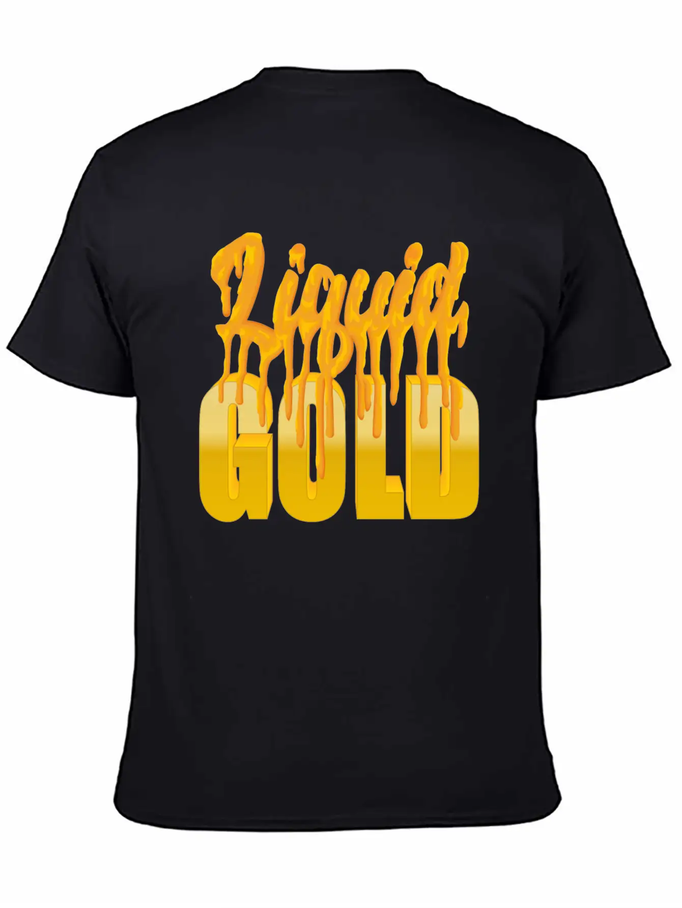 Liquid Gold - Flowing Gold Basic Graphic T-Shirt ¨C Daily Comfort In Soft Cotton