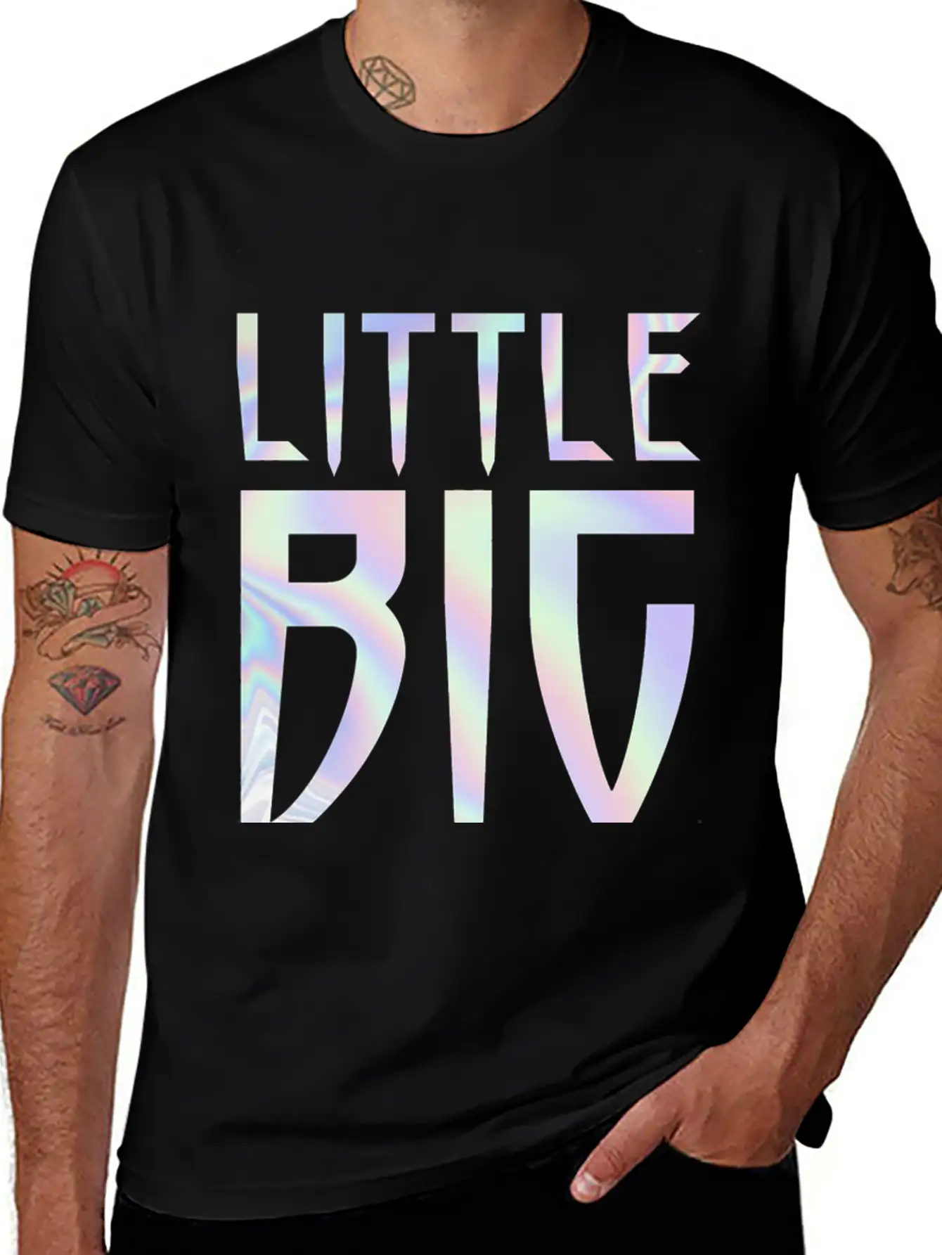 Little Big Band Logo Basic Graphic T-Shirt ¨C Daily Comfort In Soft Cotton