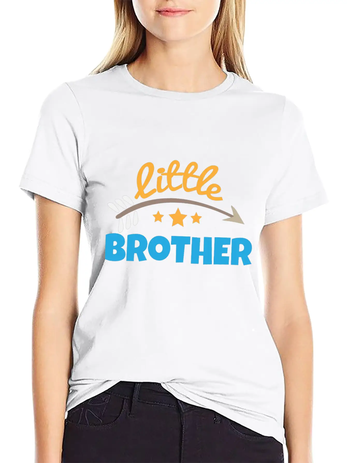 Little Brother With Arrow Stars - Gift Idea Soft Cotton Short Sleeve Tee ¨C Unisex Wardrobe Staple