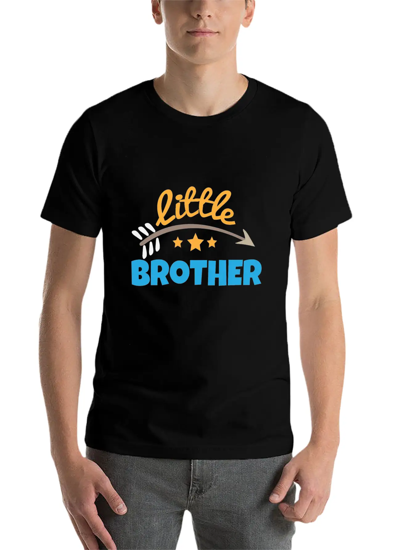 Little Brother With Arrow Stars - Gift Idea Soft Cotton Short Sleeve Tee ¨C Unisex Wardrobe Staple