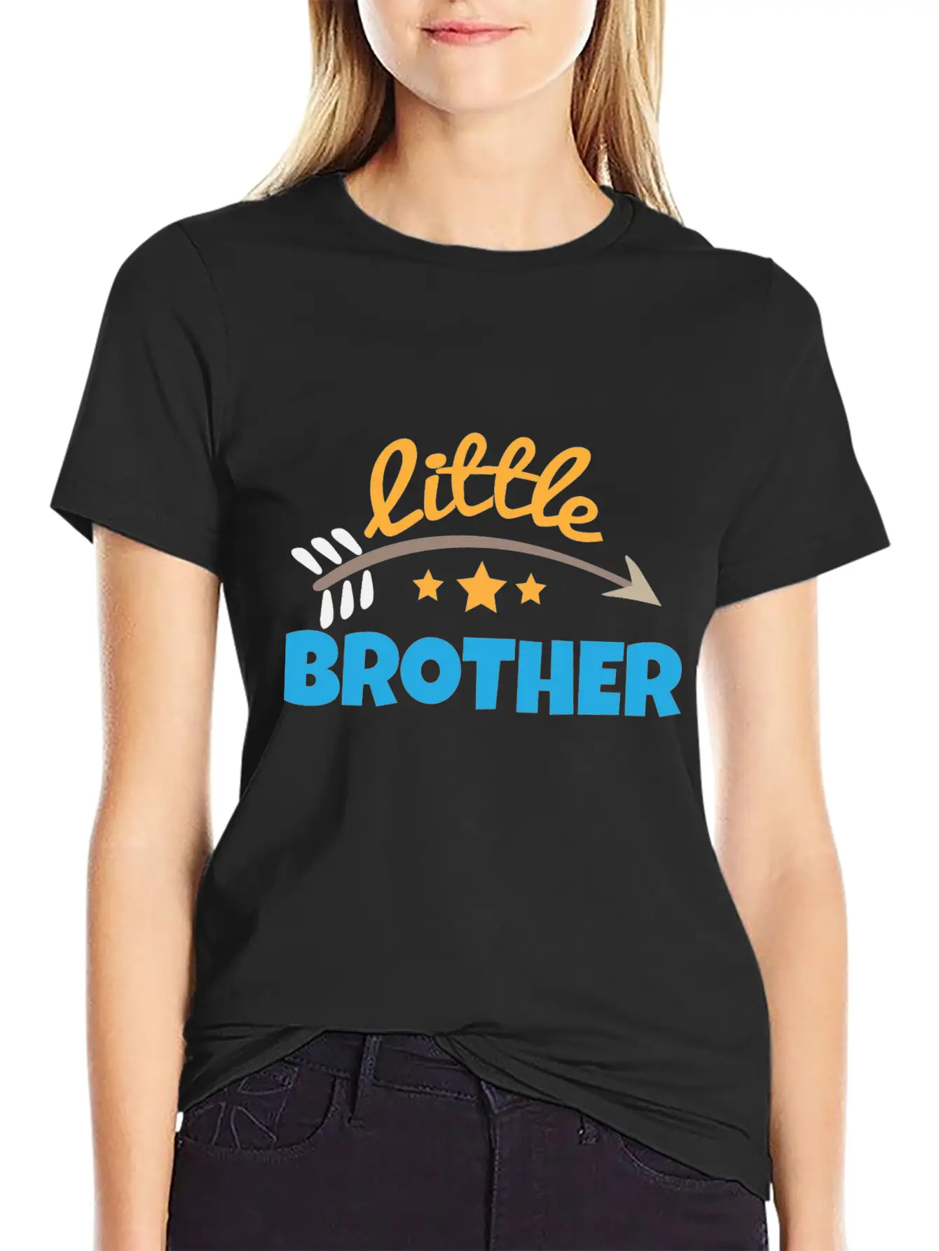Little Brother With Arrow Stars - Gift Idea Soft Cotton Short Sleeve Tee ¨C Unisex Wardrobe Staple