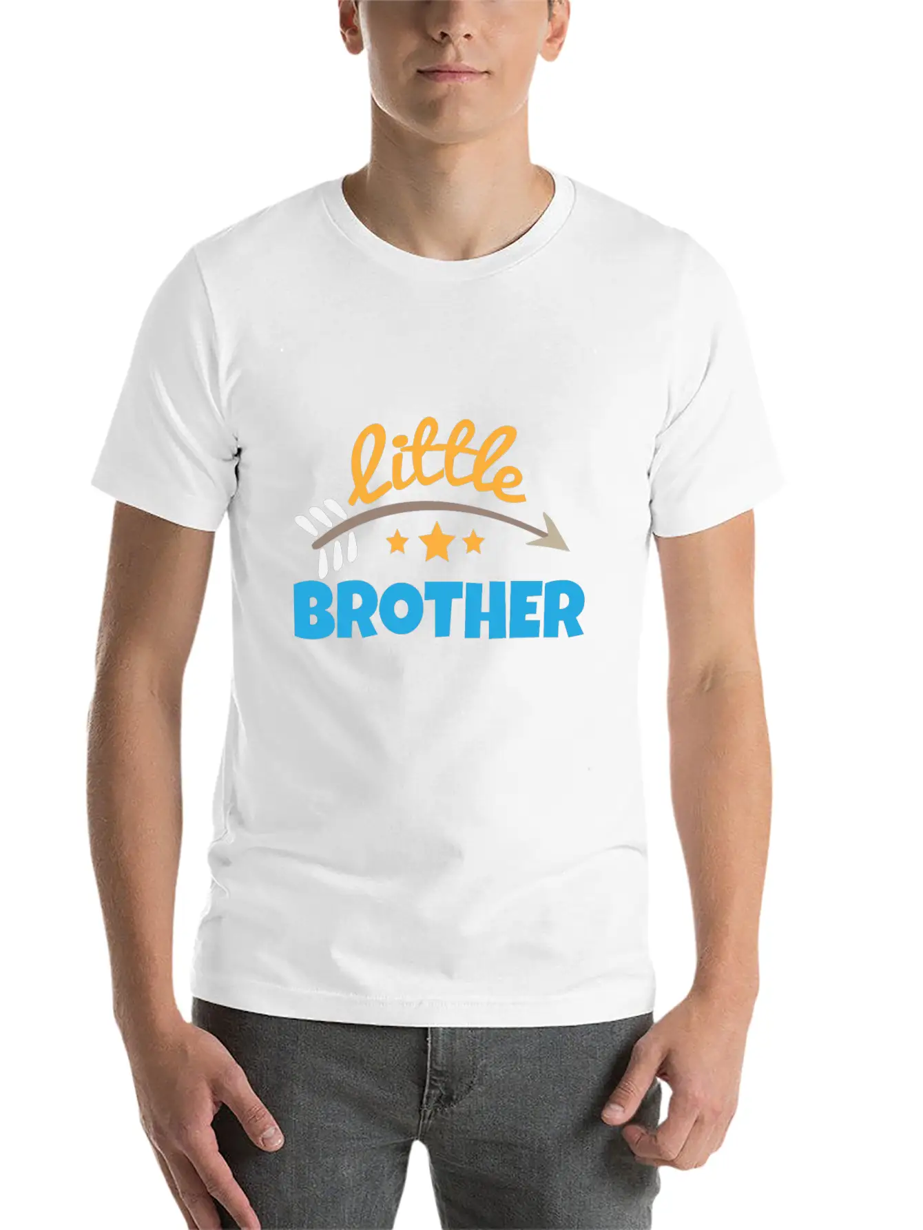 Little Brother With Arrow Stars - Gift Idea Soft Cotton Short Sleeve Tee ¨C Unisex Wardrobe Staple