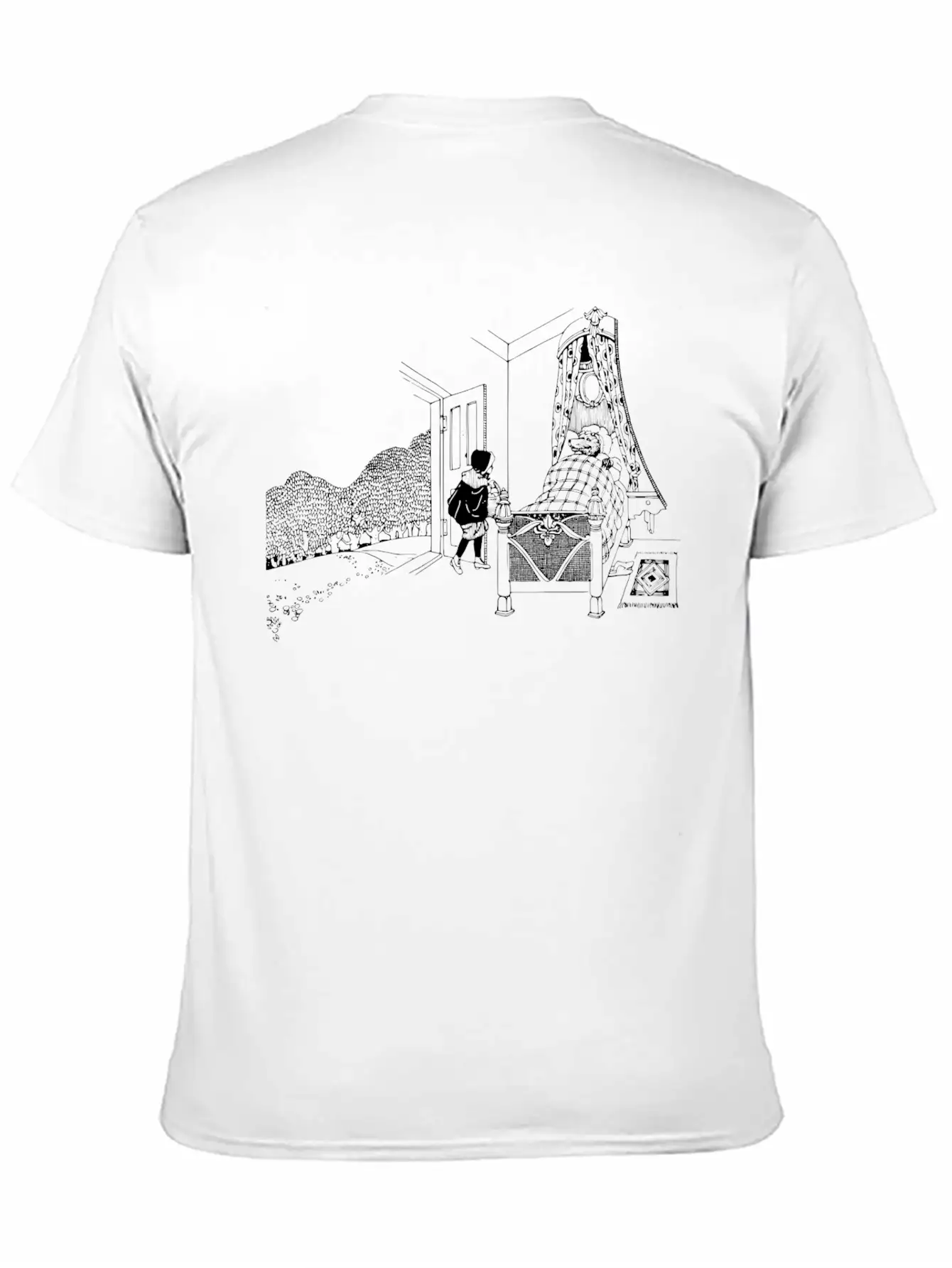 Little Red Riding Hood Scene Soft Cotton Short Sleeve Tee ¨C Unisex Wardrobe Staple