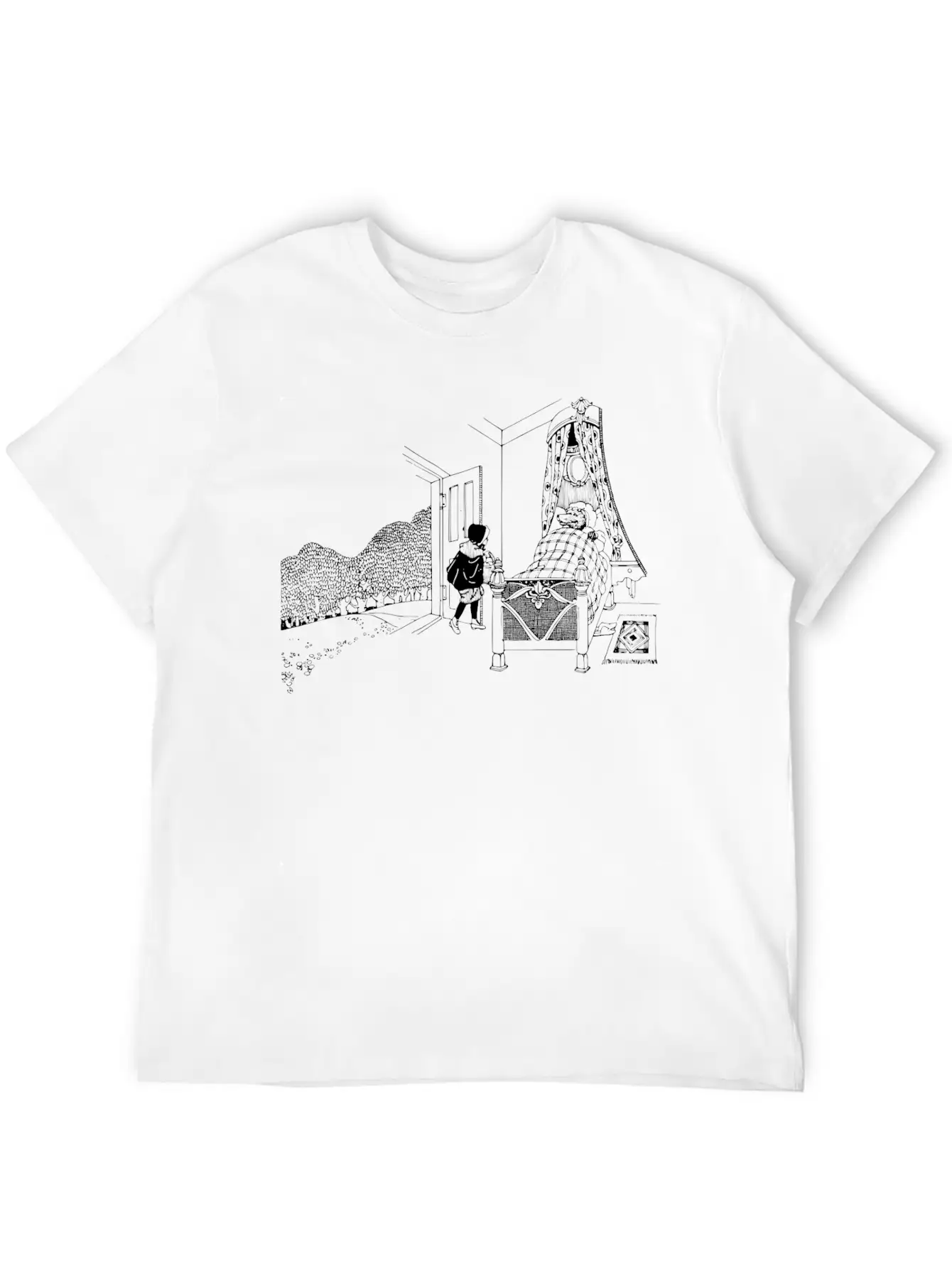 Little Red Riding Hood Scene Soft Cotton Short Sleeve Tee ¨C Unisex Wardrobe Staple