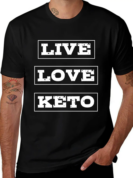 Live Love Keto Diet T-Shirt Soft Cotton Short Sleeve Tee ¨C Unisex Wardrobe Staple