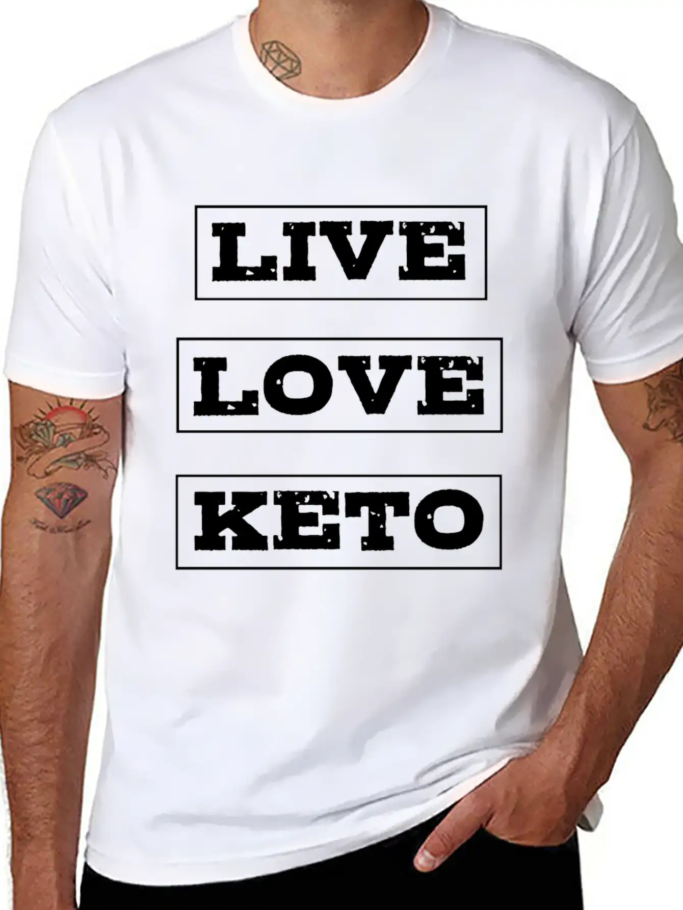 Live Love Keto Diet T-Shirt Soft Cotton Short Sleeve Tee ¨C Unisex Wardrobe Staple