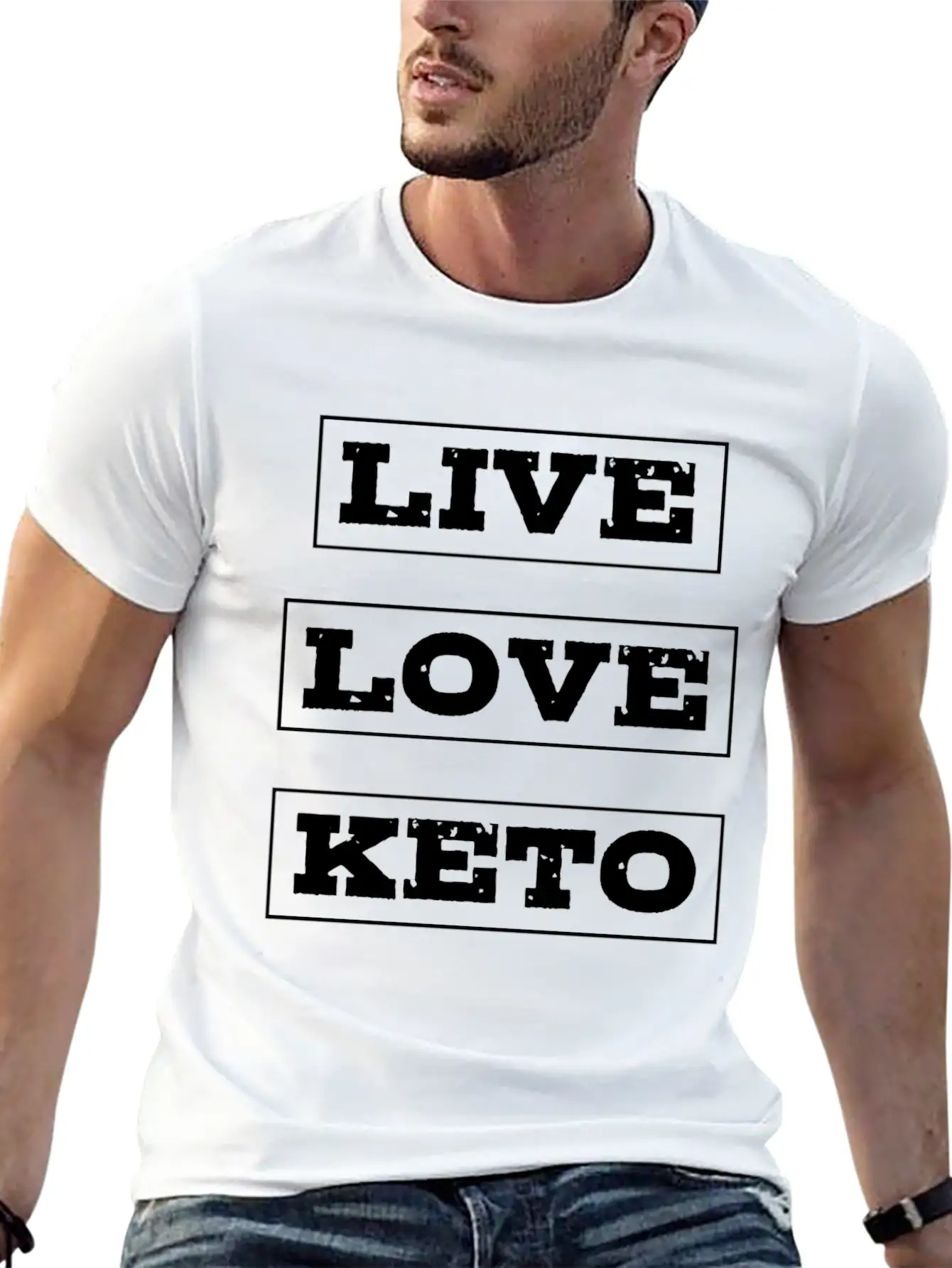 Live Love Keto Diet T-Shirt Soft Cotton Short Sleeve Tee ¨C Unisex Wardrobe Staple