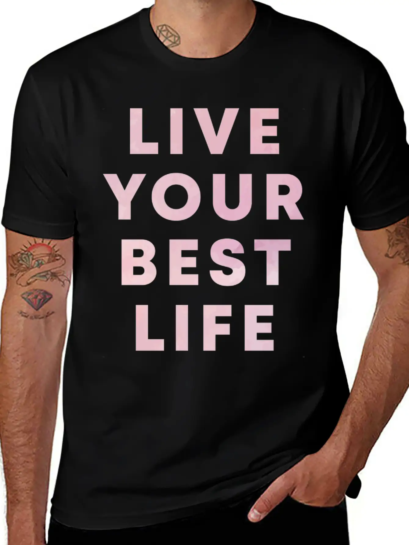 Live Your Best Life Motivation Hustle Positivity Essential Cotton Tee For Daily Outfits ¨C Unisex Style