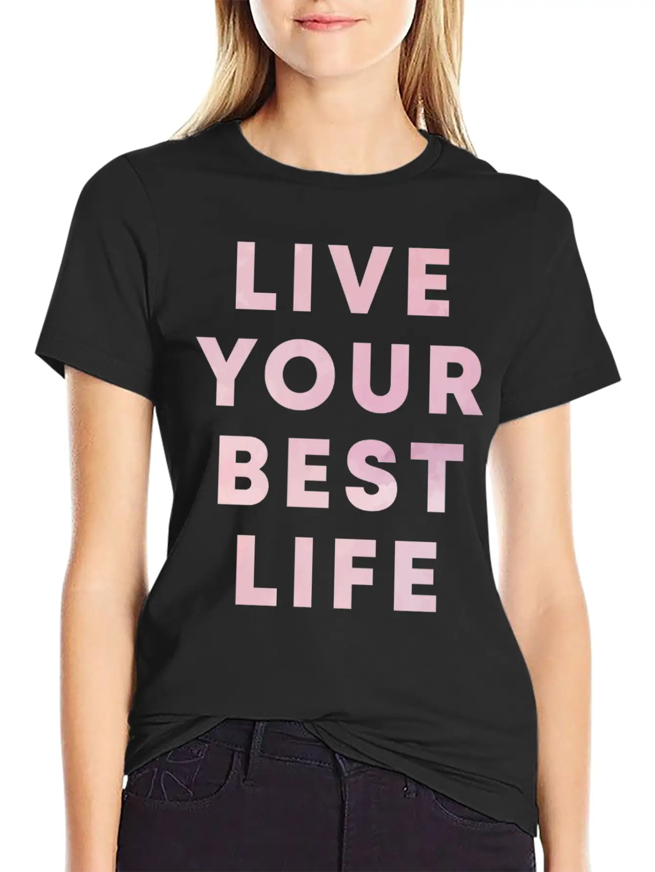 Live Your Best Life Motivation Hustle Positivity Essential Cotton Tee For Daily Outfits ¨C Unisex Style