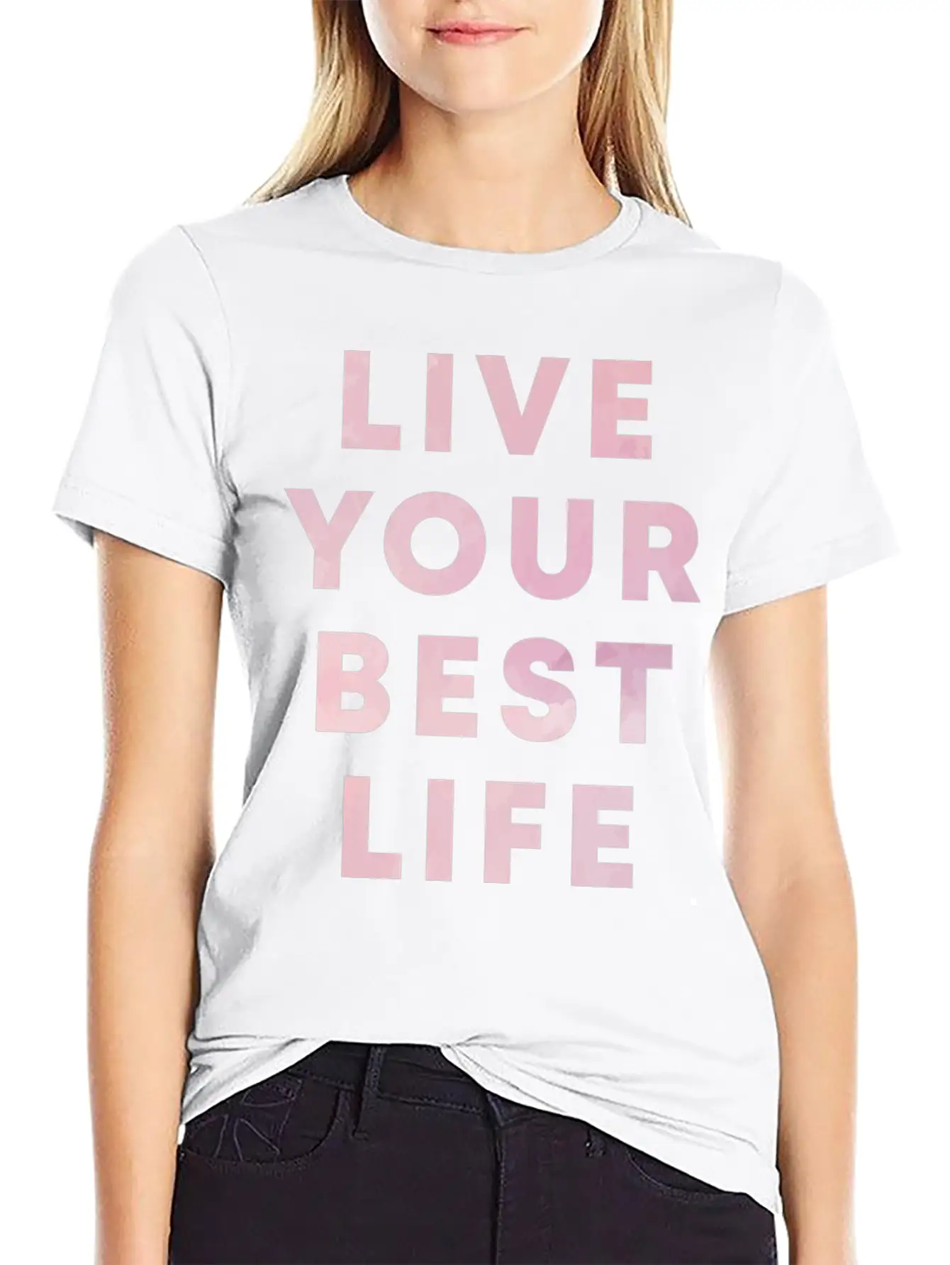 Live Your Best Life Motivation Hustle Positivity Essential Cotton Tee For Daily Outfits ¨C Unisex Style