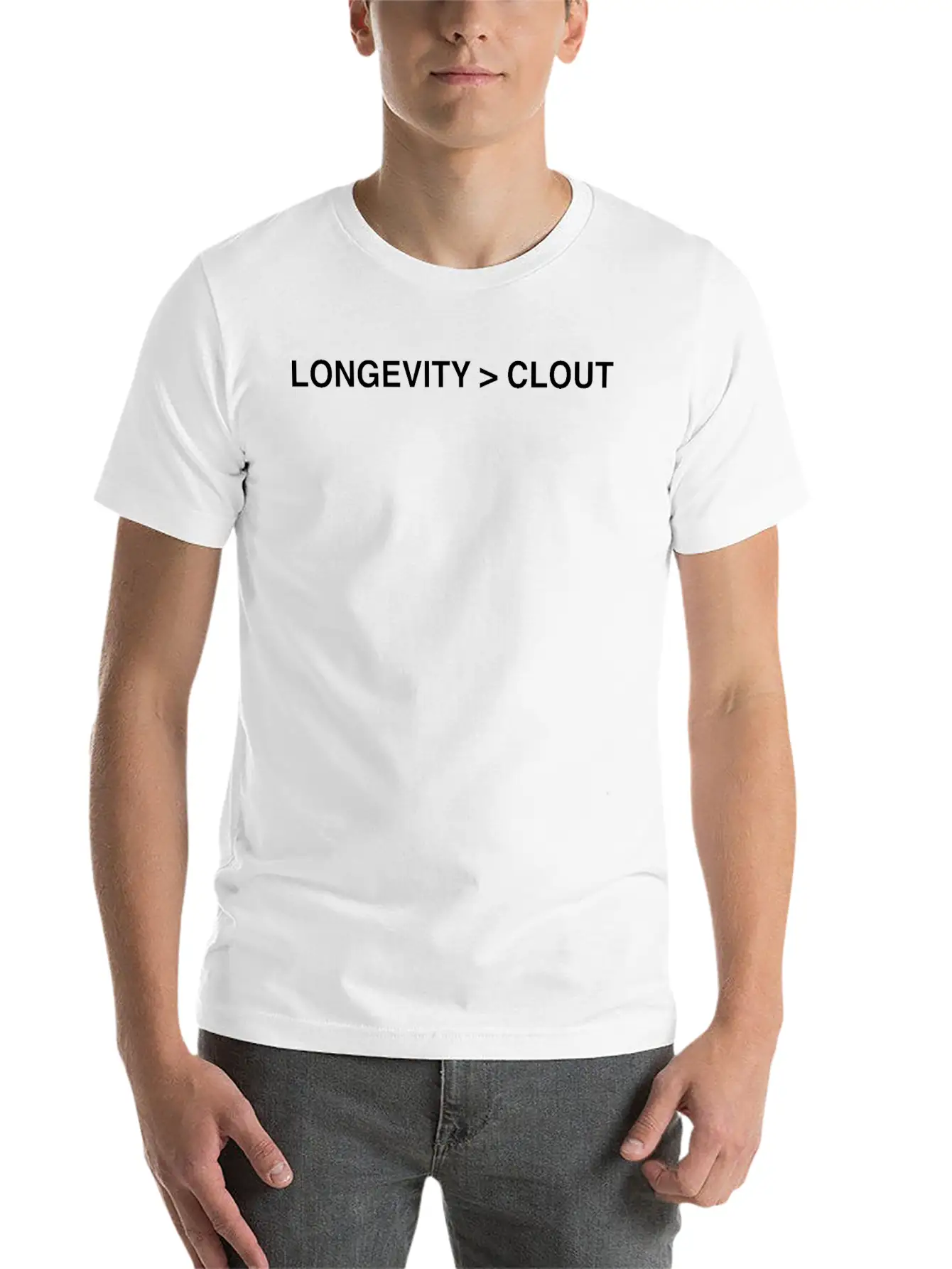 Longevity Over Clout Tee Valentine's Day Soft Cotton Short Sleeve Tee ¨C Unisex Wardrobe Staple