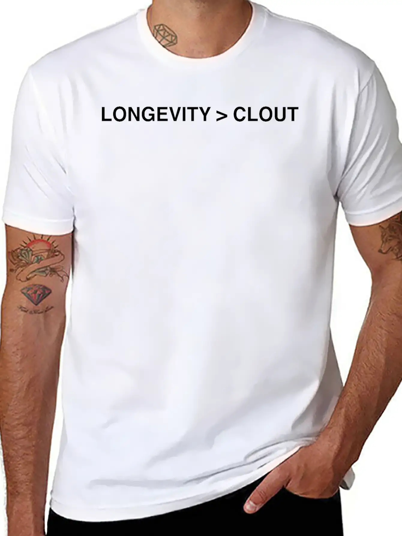 Longevity Over Clout Tee Valentine's Day Soft Cotton Short Sleeve Tee ¨C Unisex Wardrobe Staple